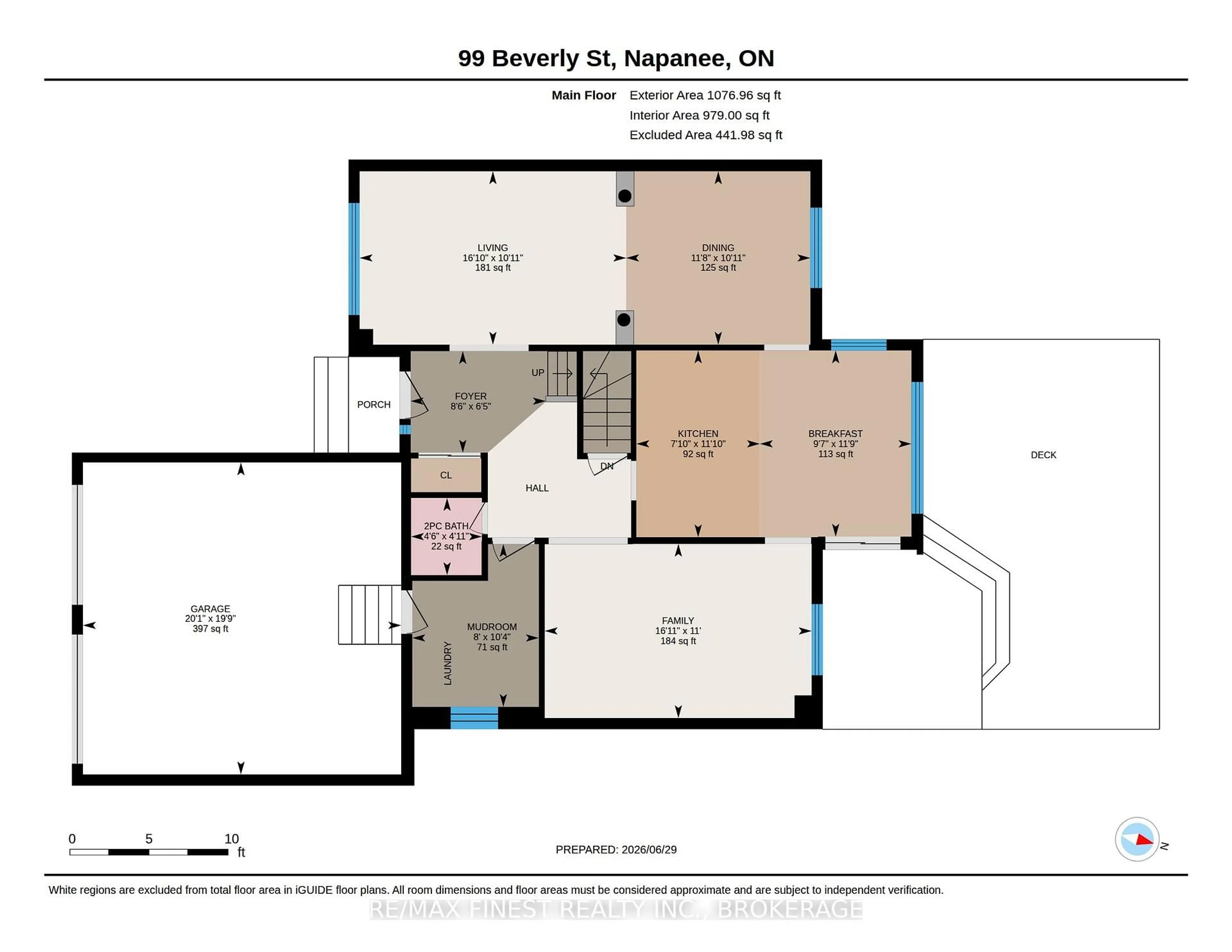 Floor plan for 99 Beverly St, Greater Napanee Ontario K7R 3W4