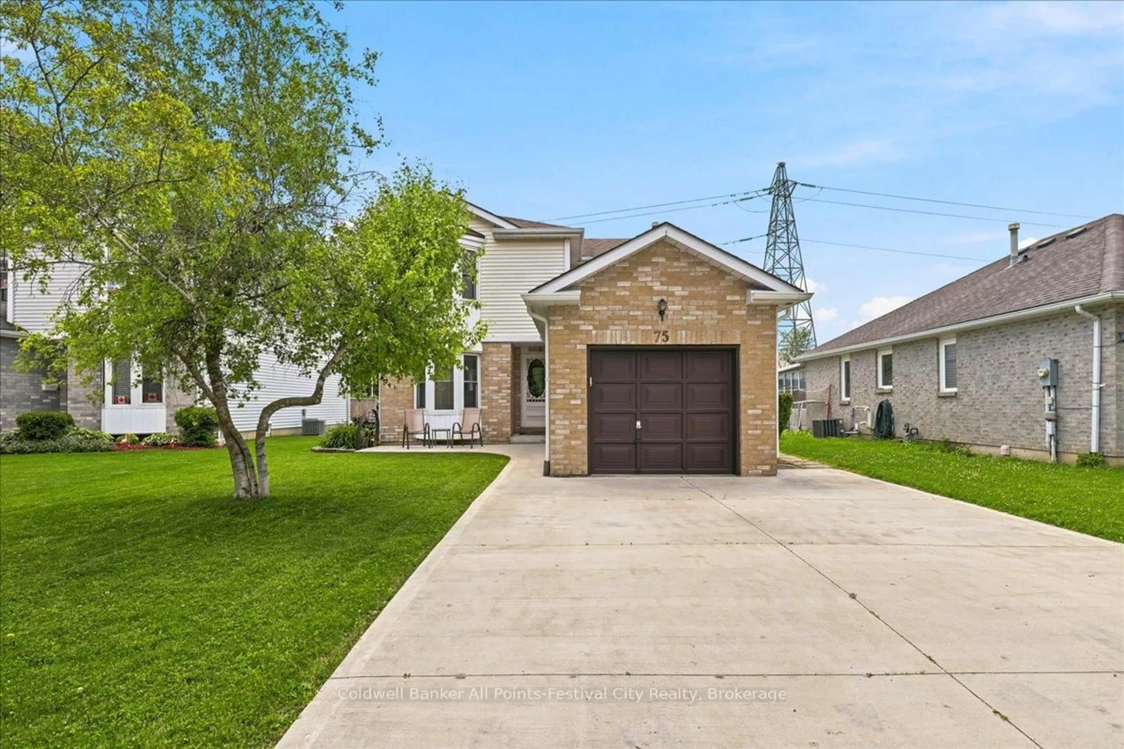 Home with brick exterior material, street for 75 Edison Cres, Stratford Ontario N5A 7V2