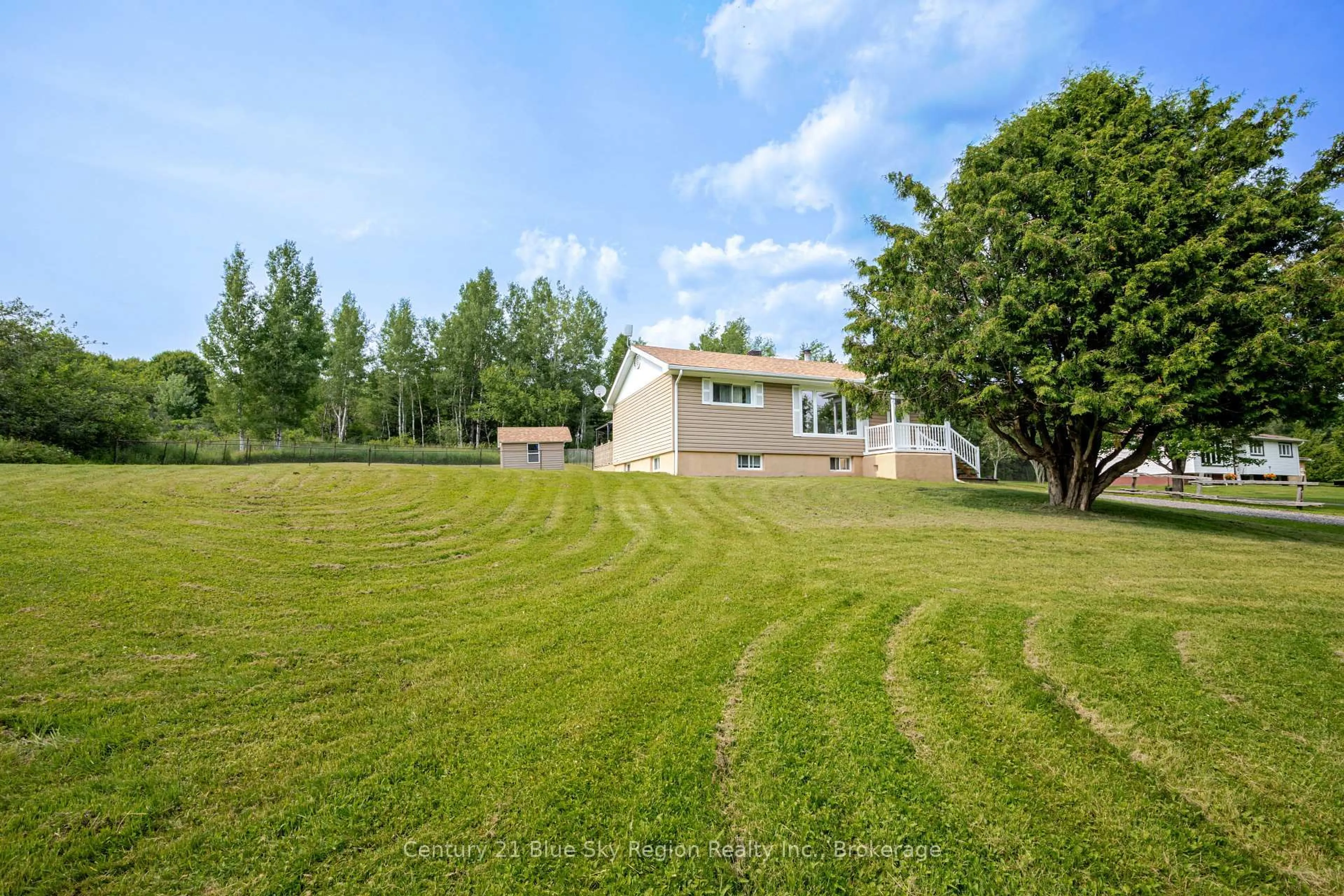 A pic from outside/outdoor area/front of a property/back of a property/a pic from drone, water/lake/river/ocean view for 221 Big Moose Rd, East Ferris Ontario P0H 1K0