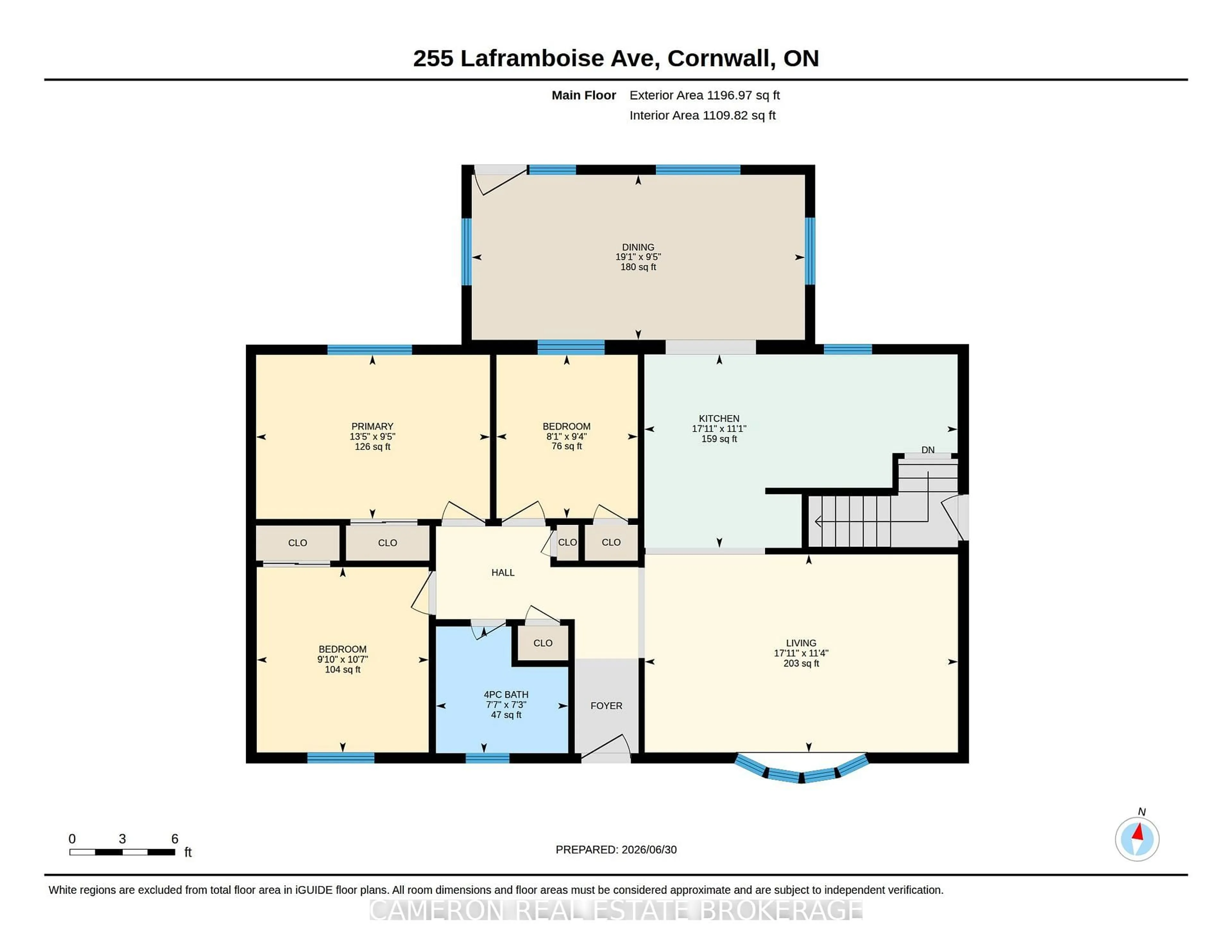 Floor plan for 255 Laframboise Ave, Cornwall Ontario K6H 3E6