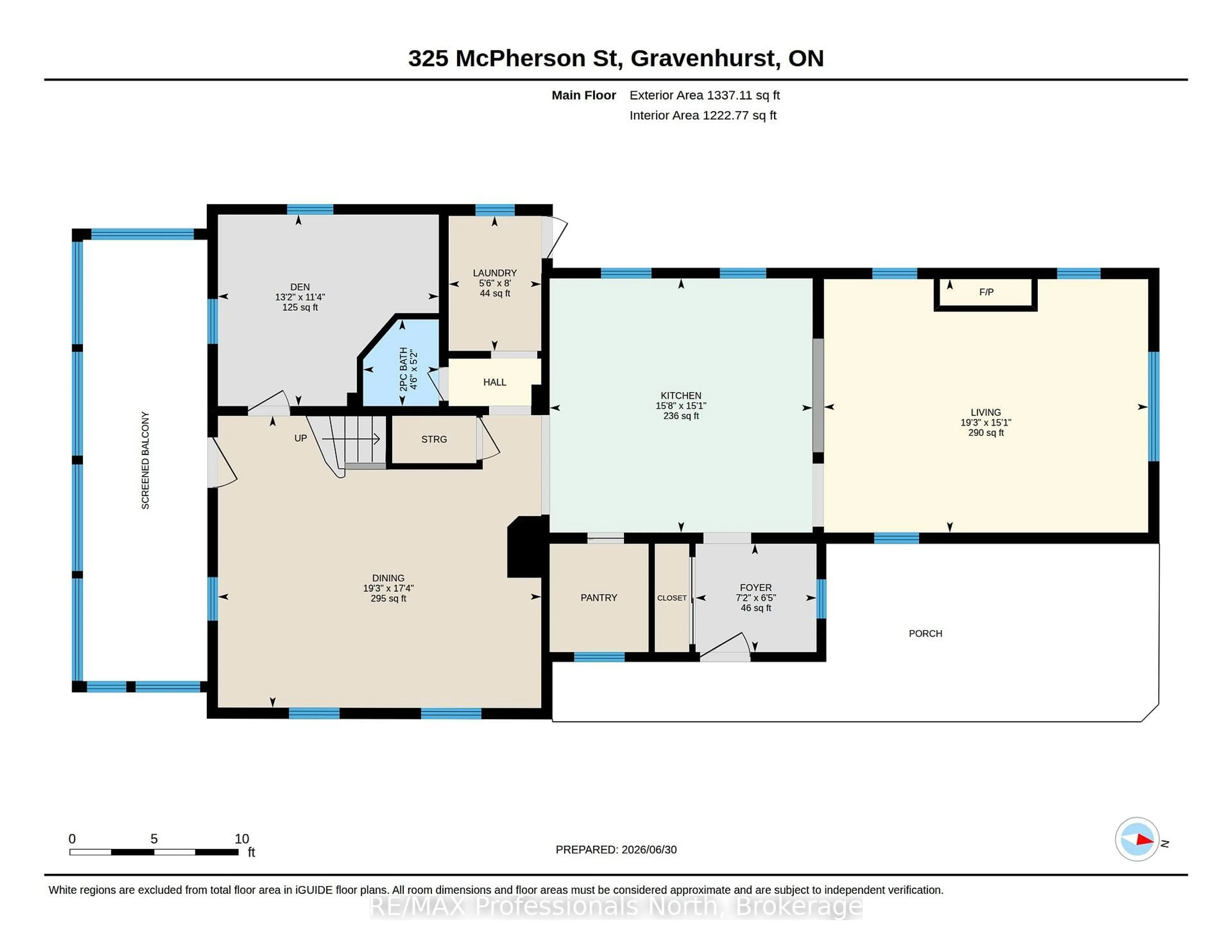 Floor plan for 325 McPherson St, Gravenhurst Ontario P1P 0E8