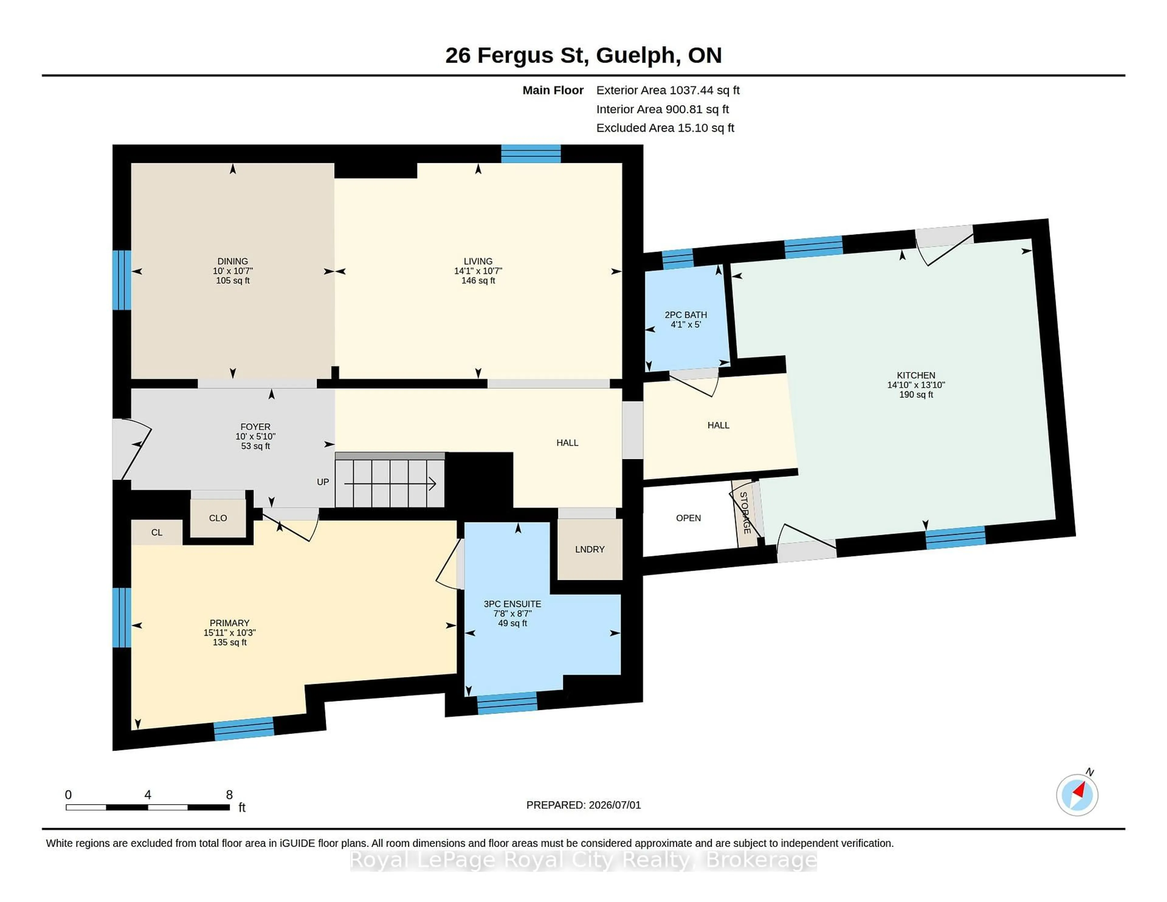 Floor plan for 26 Fergus St, Guelph Ontario N1H 5K6