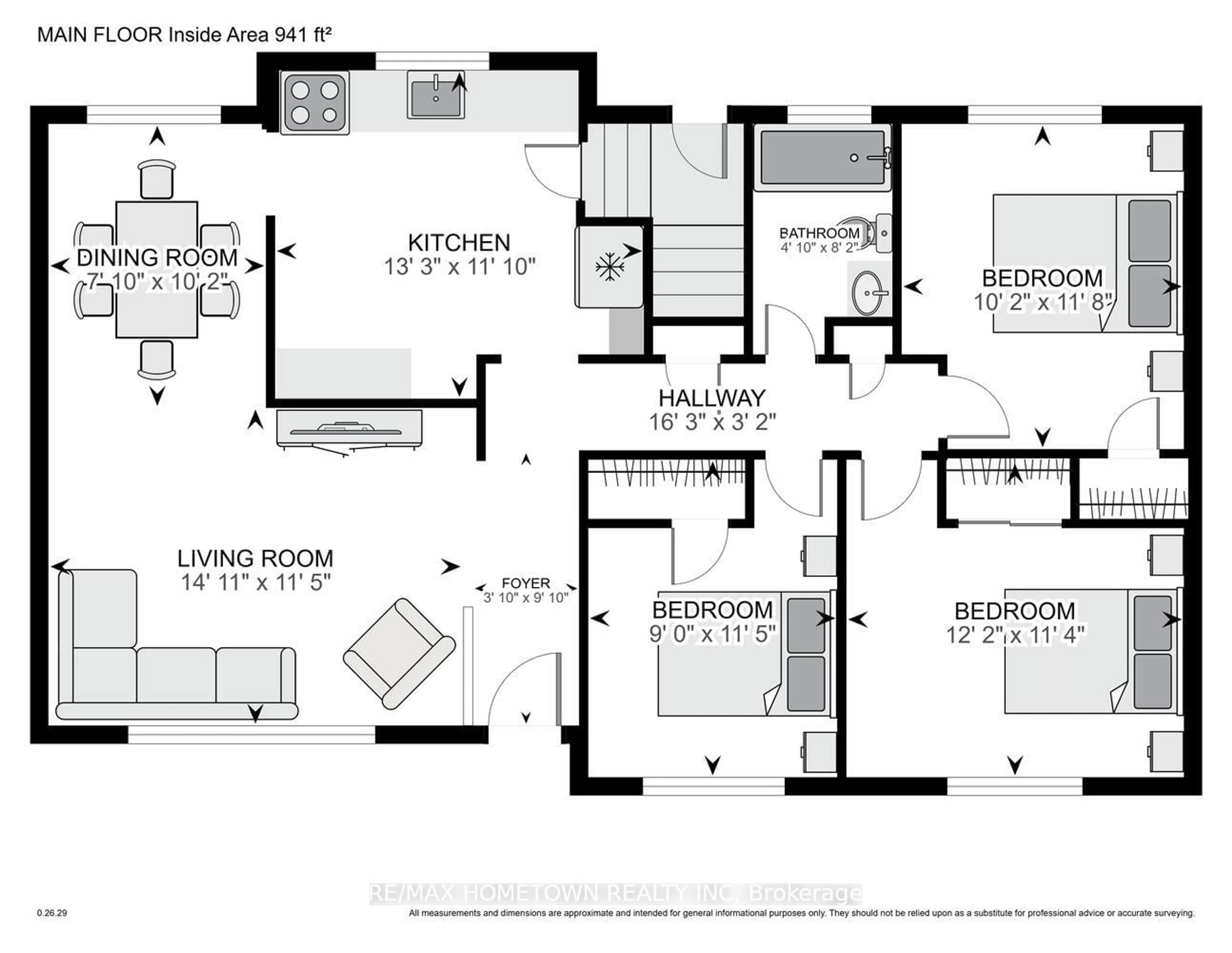 Floor plan for 189 Reynolds Dr, Brockville Ontario K6V 1X3