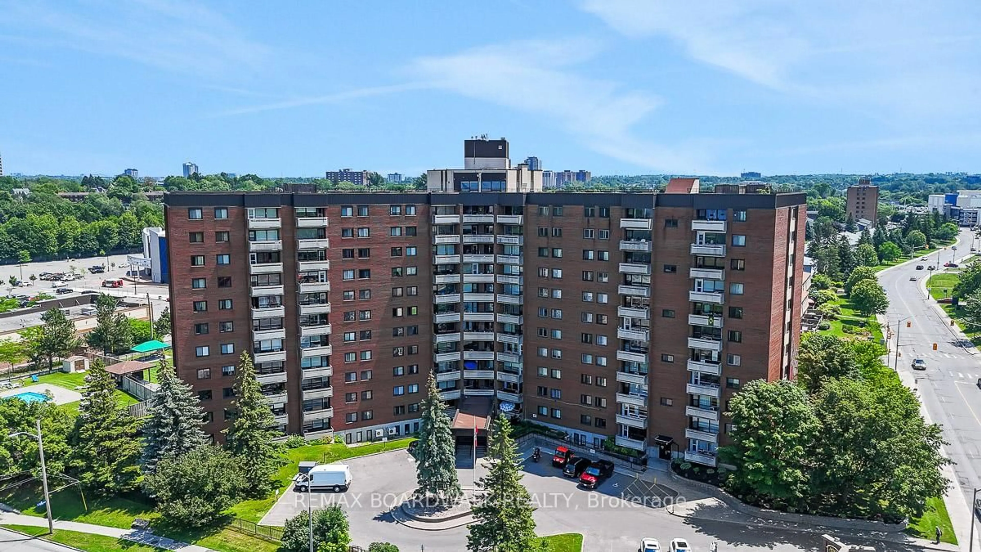 A pic from outside/outdoor area/front of a property/back of a property/a pic from drone, unknown for 3100 Carling Ave #908, Ottawa Ontario K2B 6J6