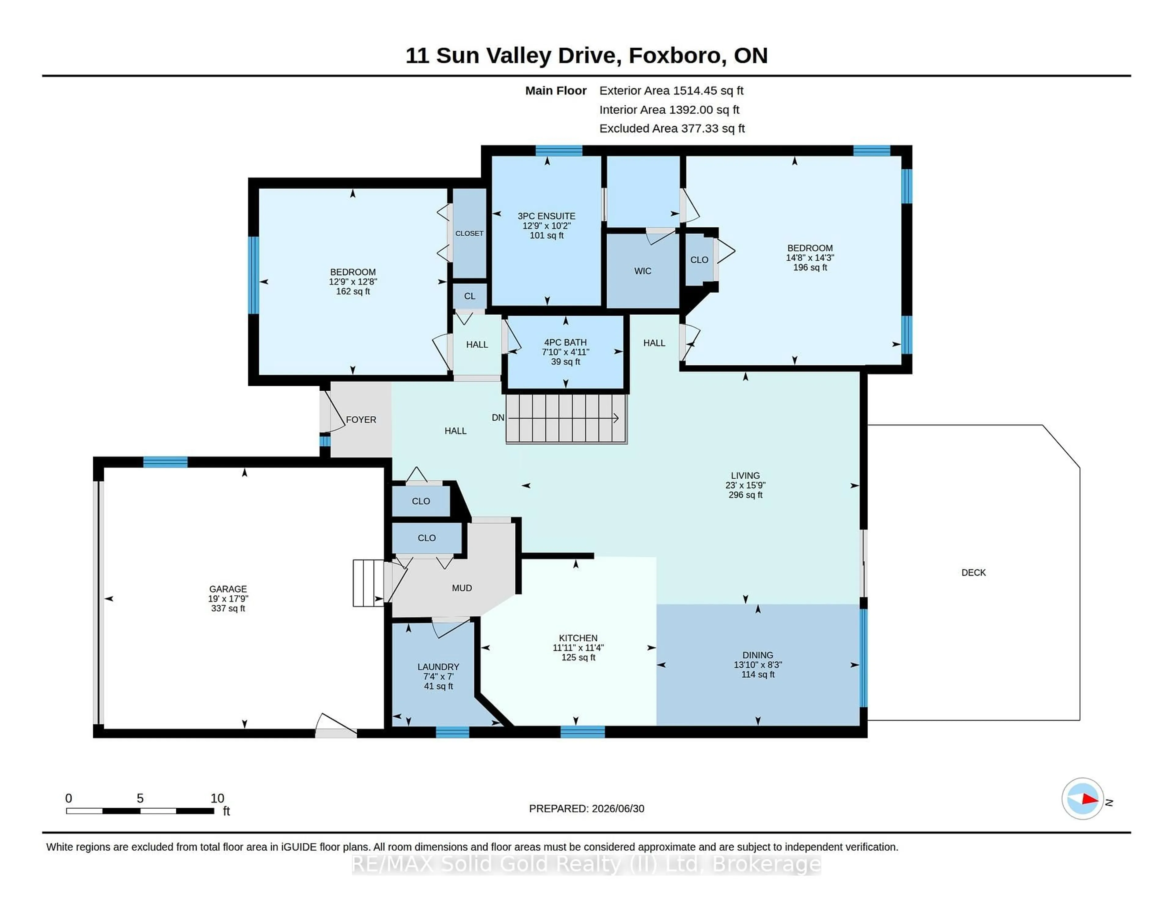Floor plan for 11 Sun Valley Dr, Wilmot Ontario N3A 3P8