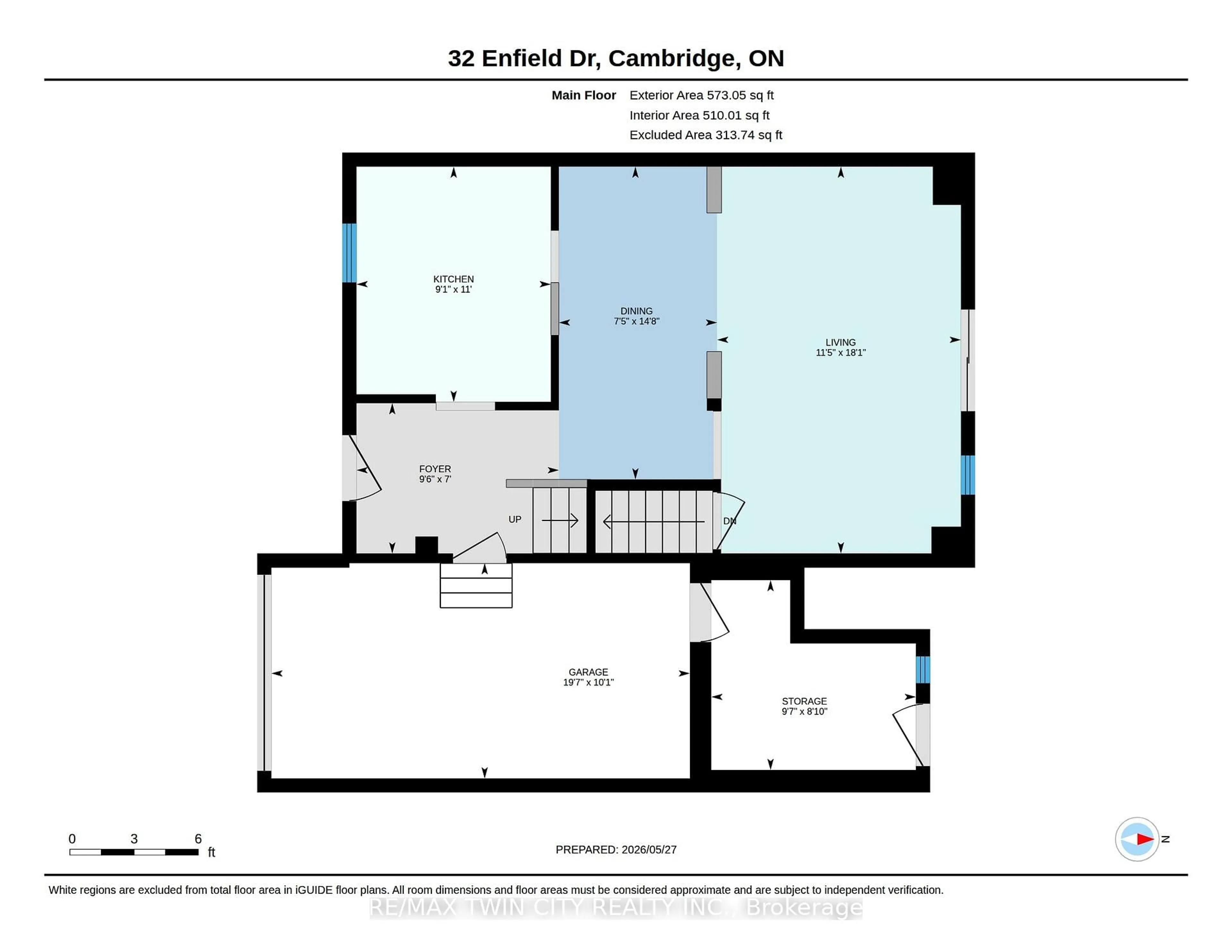 Floor plan for 32 ENFIELD Dr, Cambridge Ontario N1P 1A5