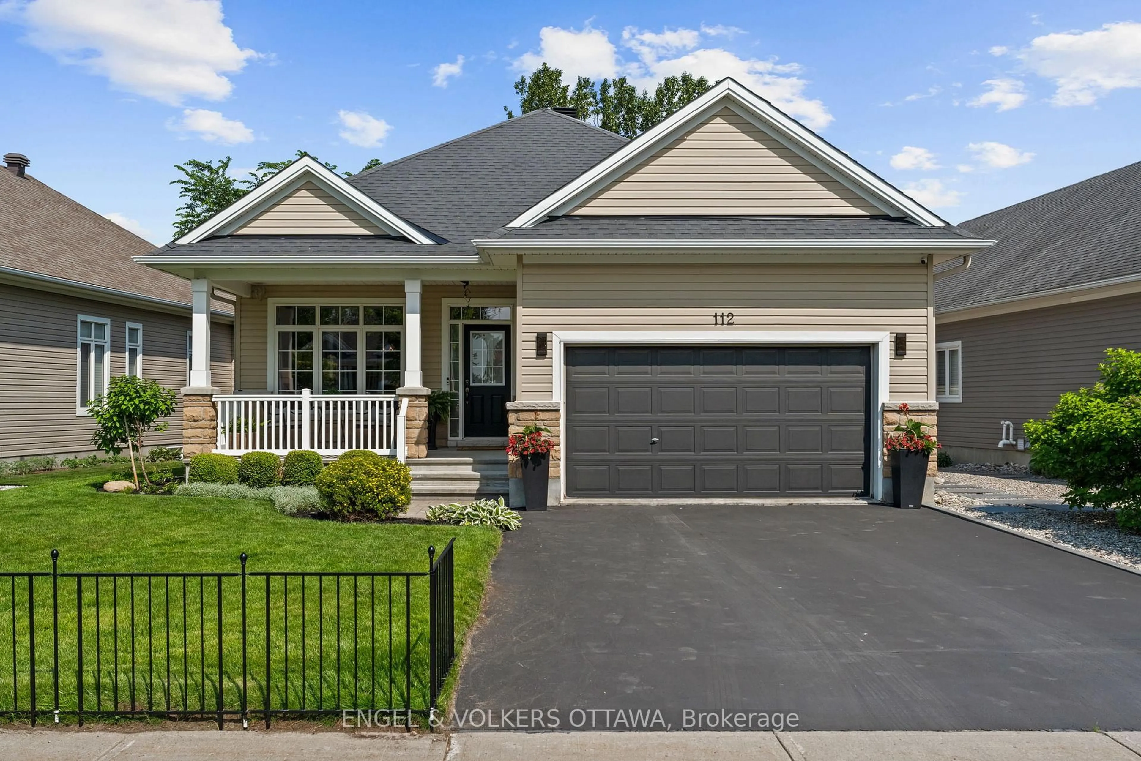 Home with vinyl exterior material, street for 112 Equinelle Dr, North Grenville Ontario K0G 1J0