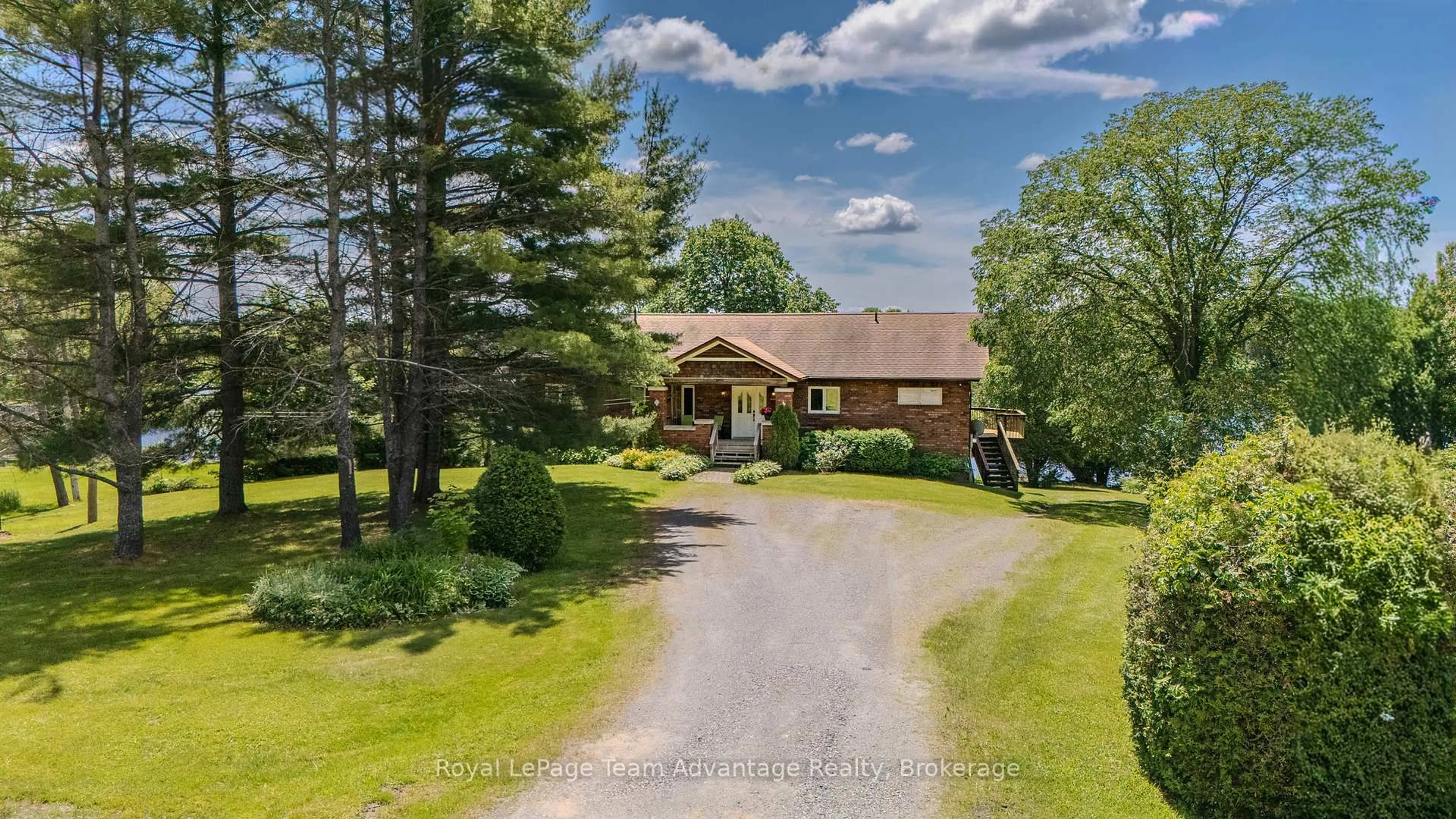A pic from outside/outdoor area/front of a property/back of a property/a pic from drone, water/lake/river/ocean view for 4 & 6 Sharon Park Dr, McKellar Ontario P0G 1C0