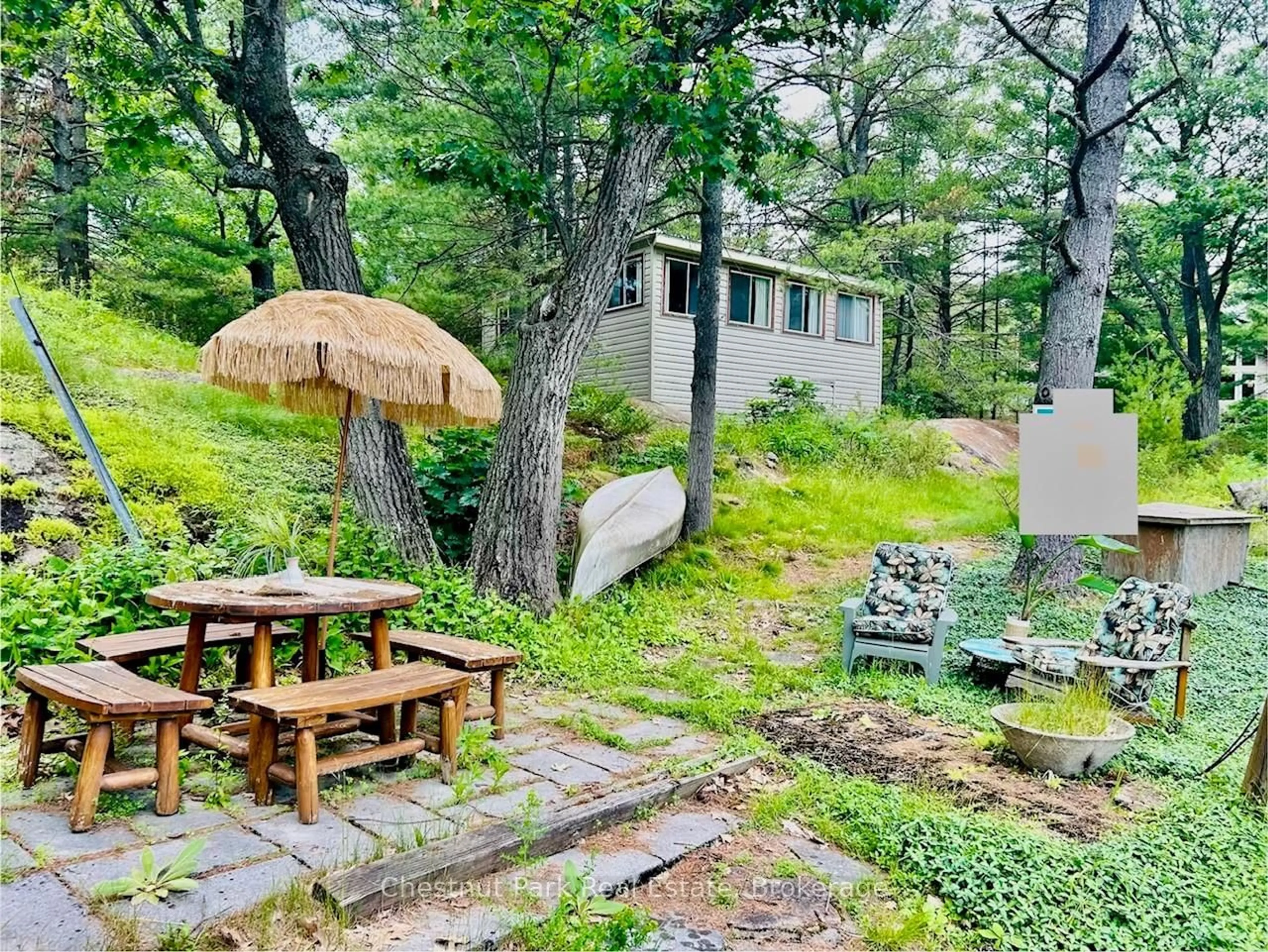 Patio, forest/trees view for 1051- 1 & 2 WIGWAM LODGE Rd, Gravenhurst Ontario P0E 1G0