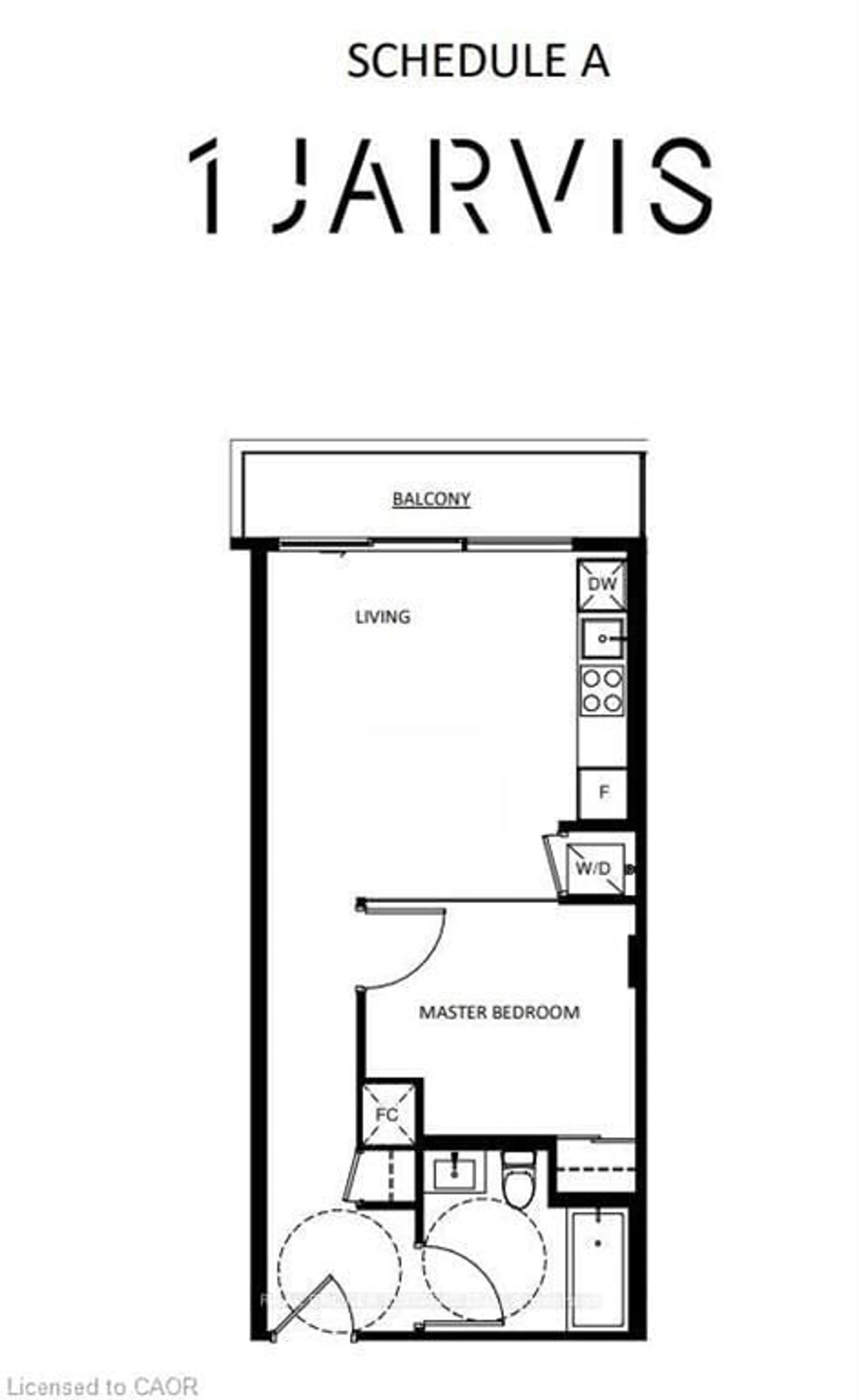 Floor plan for 1 Jarvis St #922, Hamilton Ontario L8R 3J2