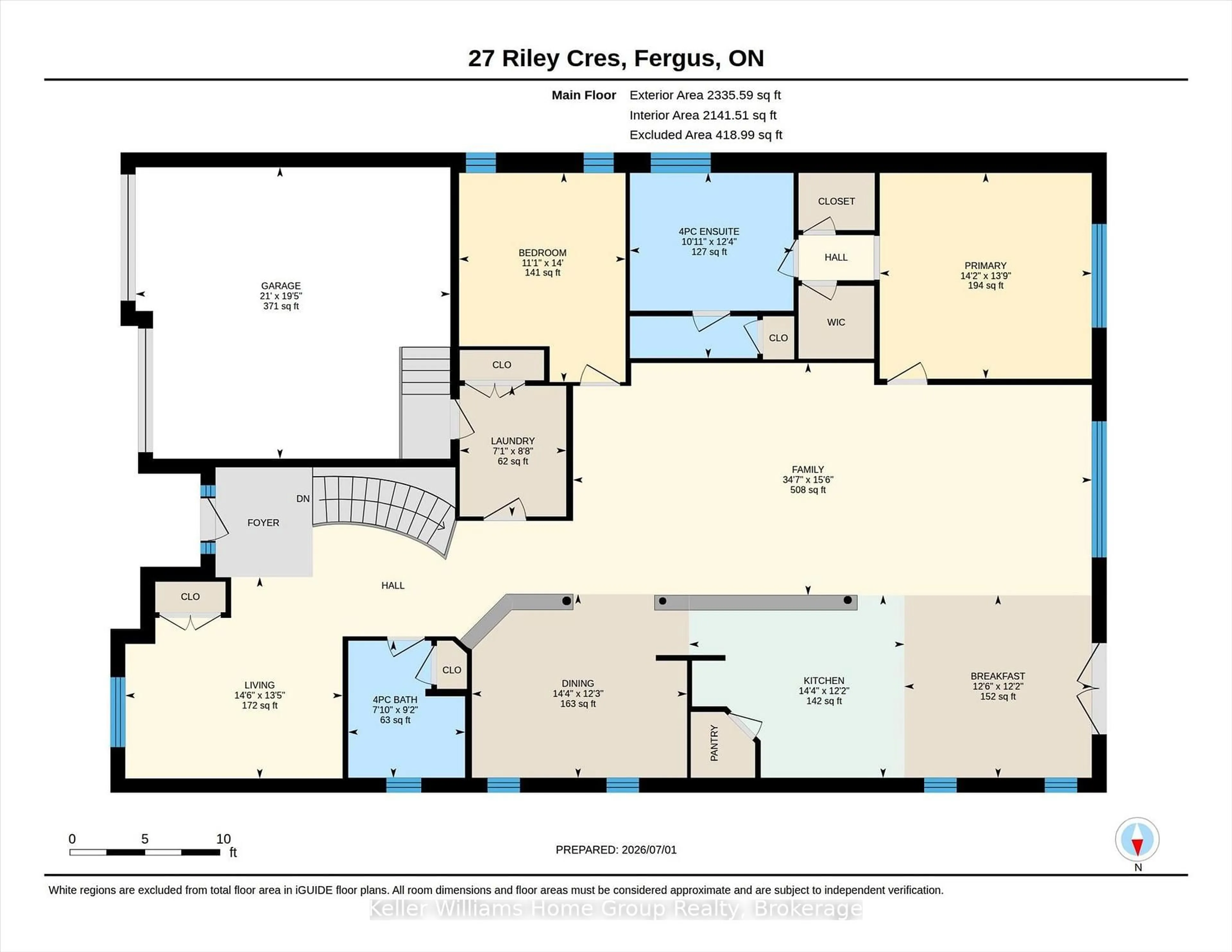 Floor plan for 27 Riley Cres, Centre Wellington Ontario N1M 0C1