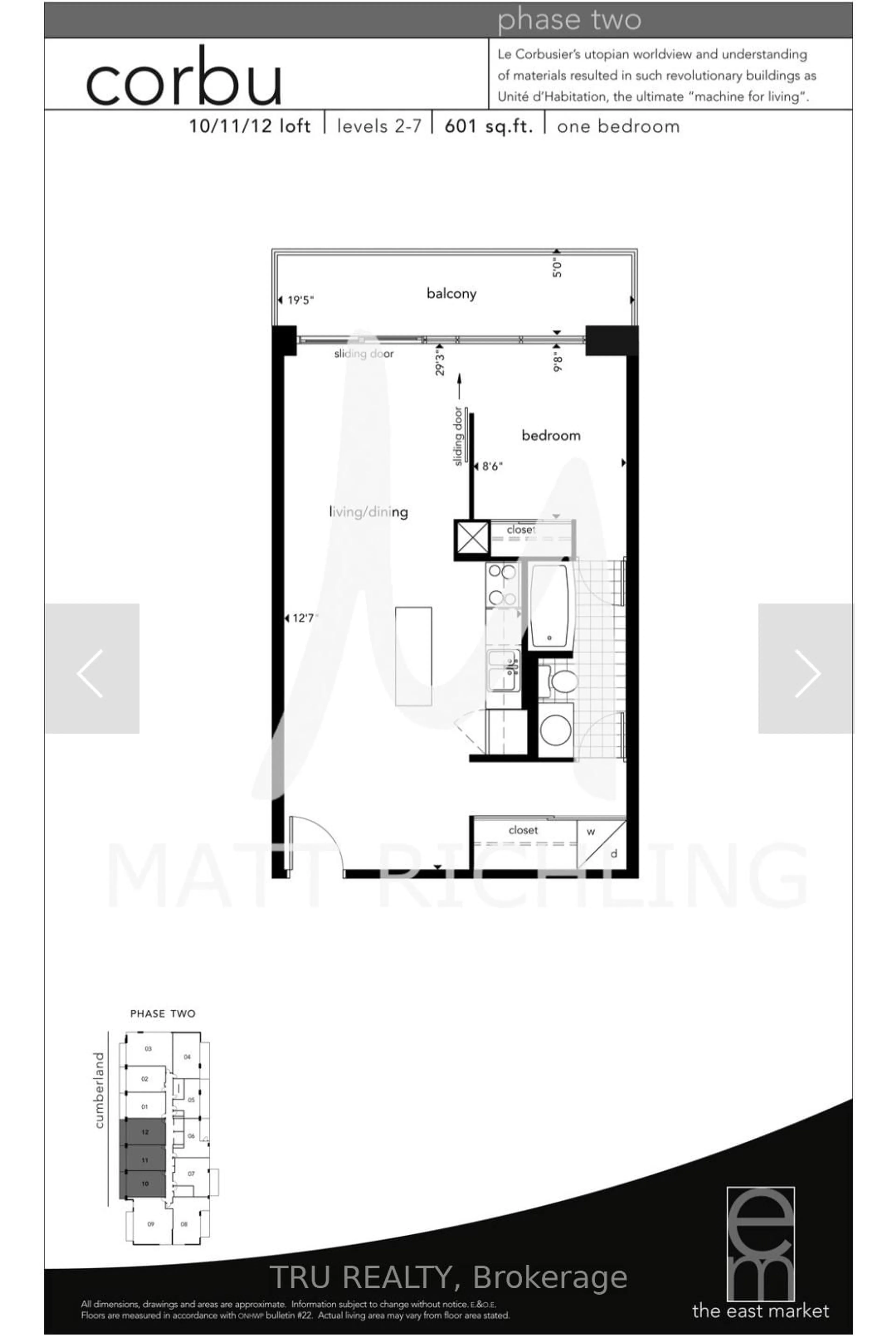 Floor plan for 383 Cumberland St #412, Ottawa Ontario K1N 1J7