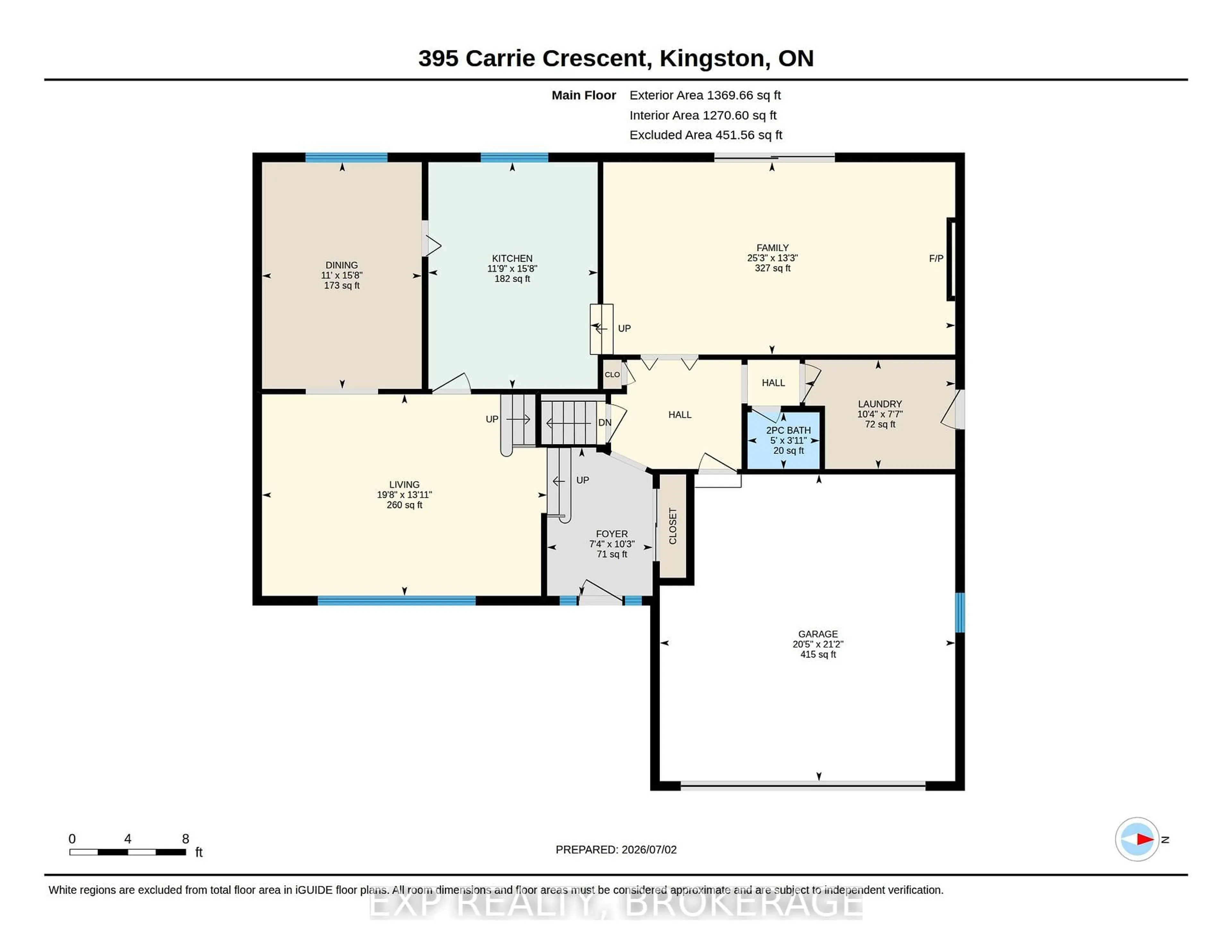 Floor plan for 395 CARRIE Cres, Kingston Ontario K7M 5X7