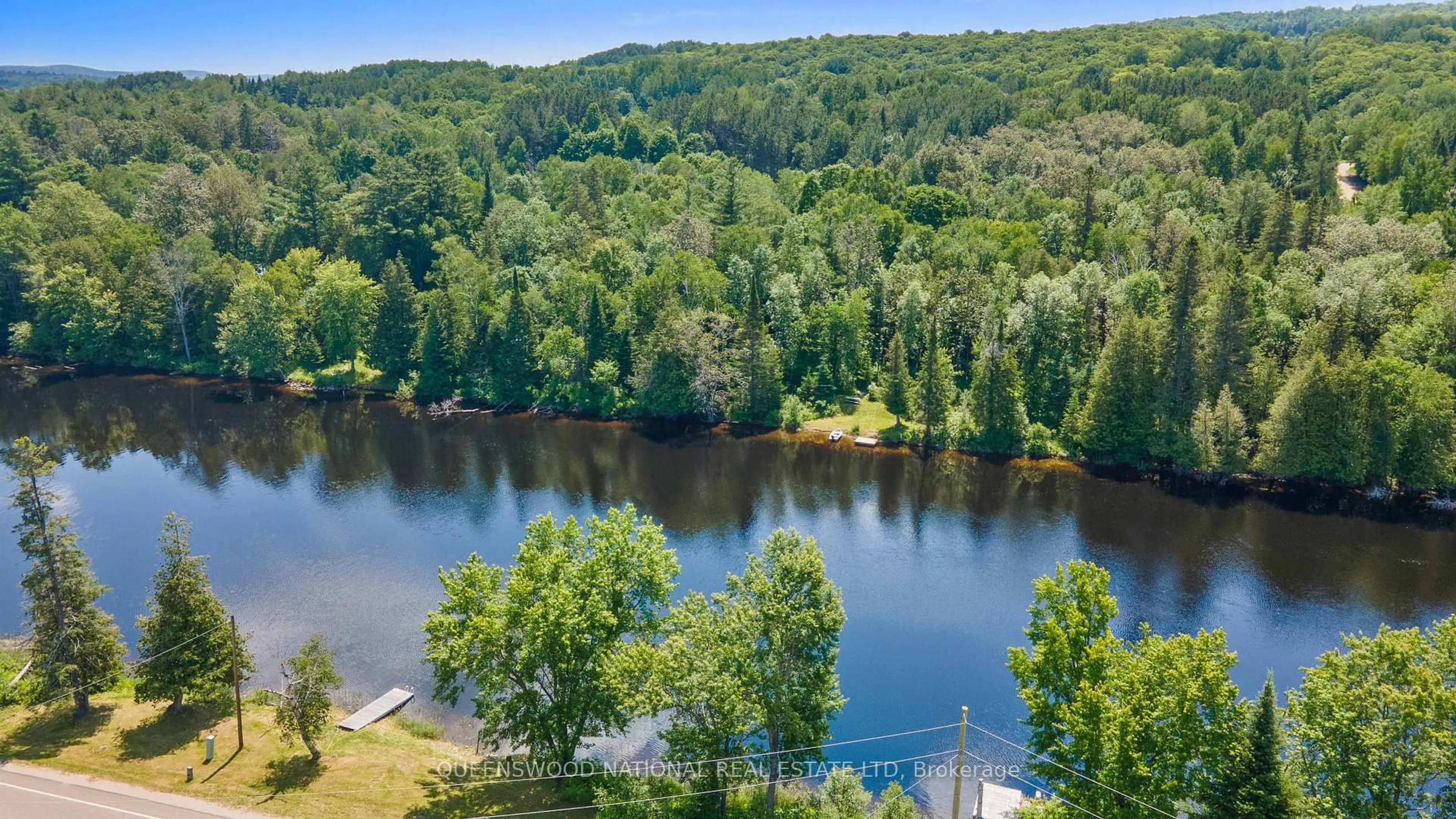 A pic from outside/outdoor area/front of a property/back of a property/a pic from drone, water/lake/river/ocean view for 4928 +4924 Palmer Rd, Palmer Rapids Ontario K0J 2E0