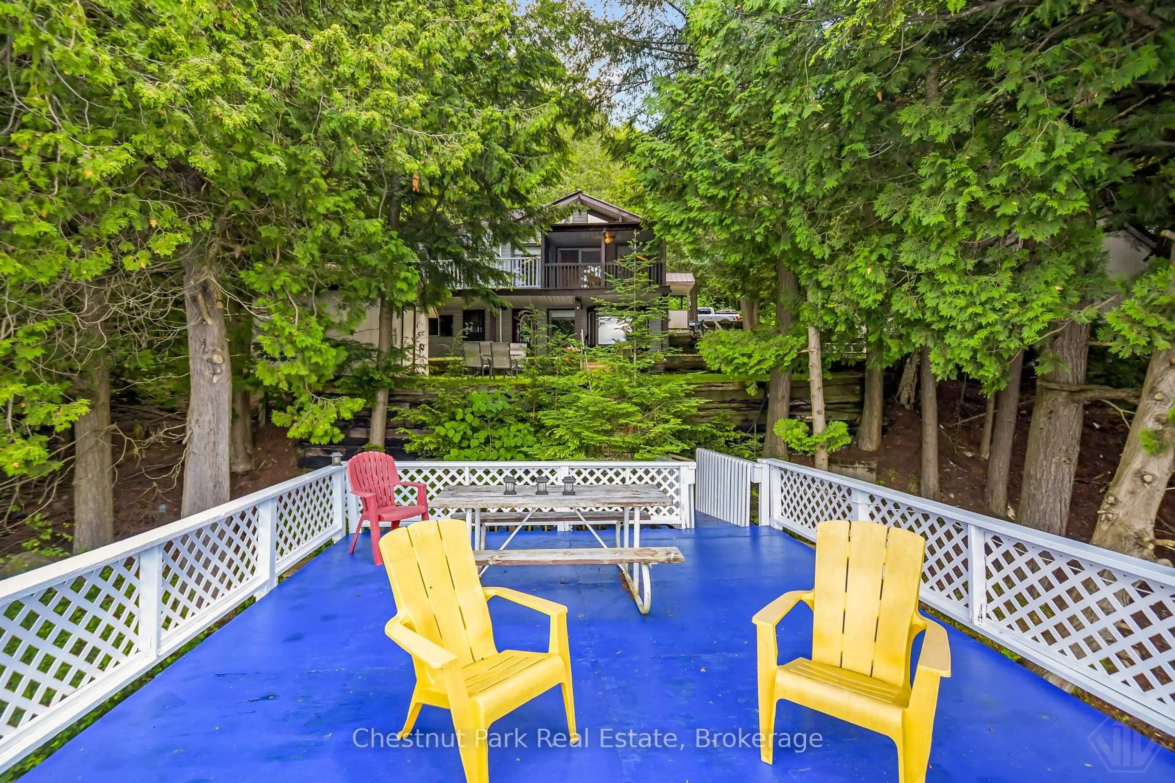 Patio, water/lake/river/ocean view for 58 Skyline Dr, Armour Ontario P0A 1L0