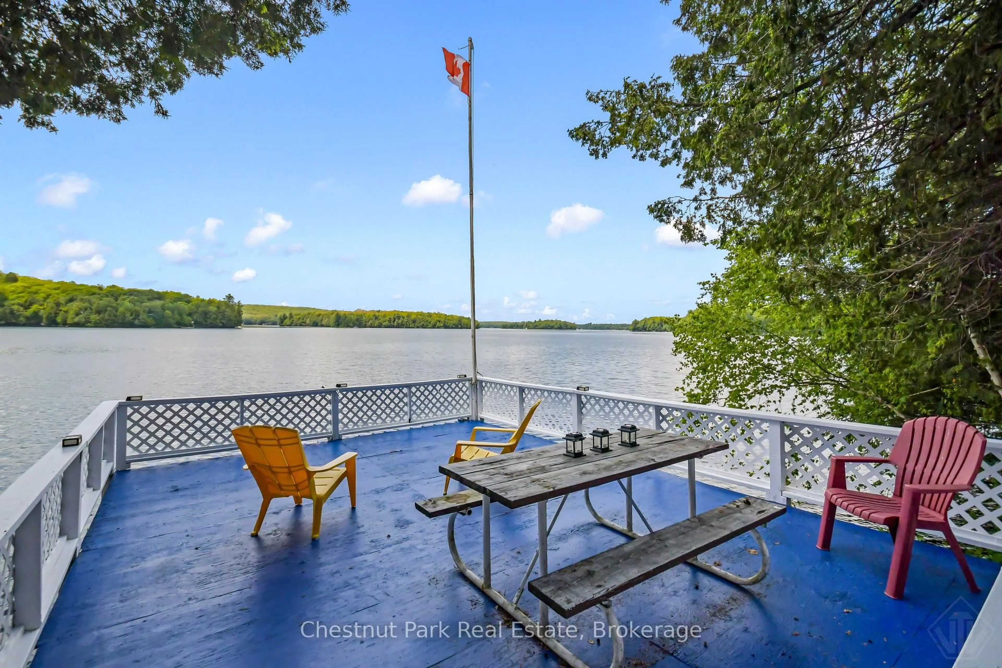 Patio, water/lake/river/ocean view for 58 Skyline Dr, Armour Ontario P0A 1L0