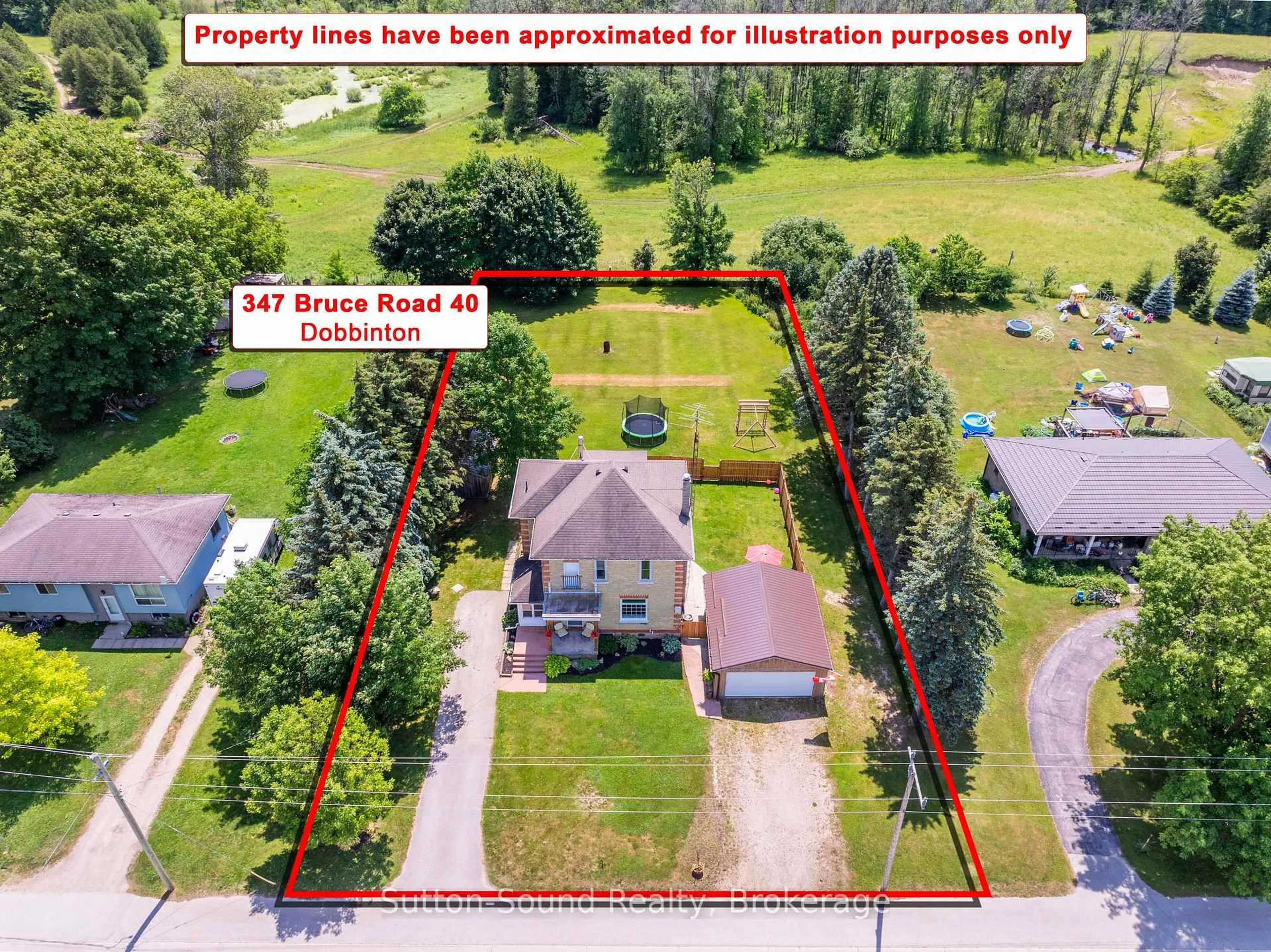A pic from outside/outdoor area/front of a property/back of a property/a pic from drone, street for 347 Bruce 40 Rd, Arran-Elderslie Ontario N0H 1L0