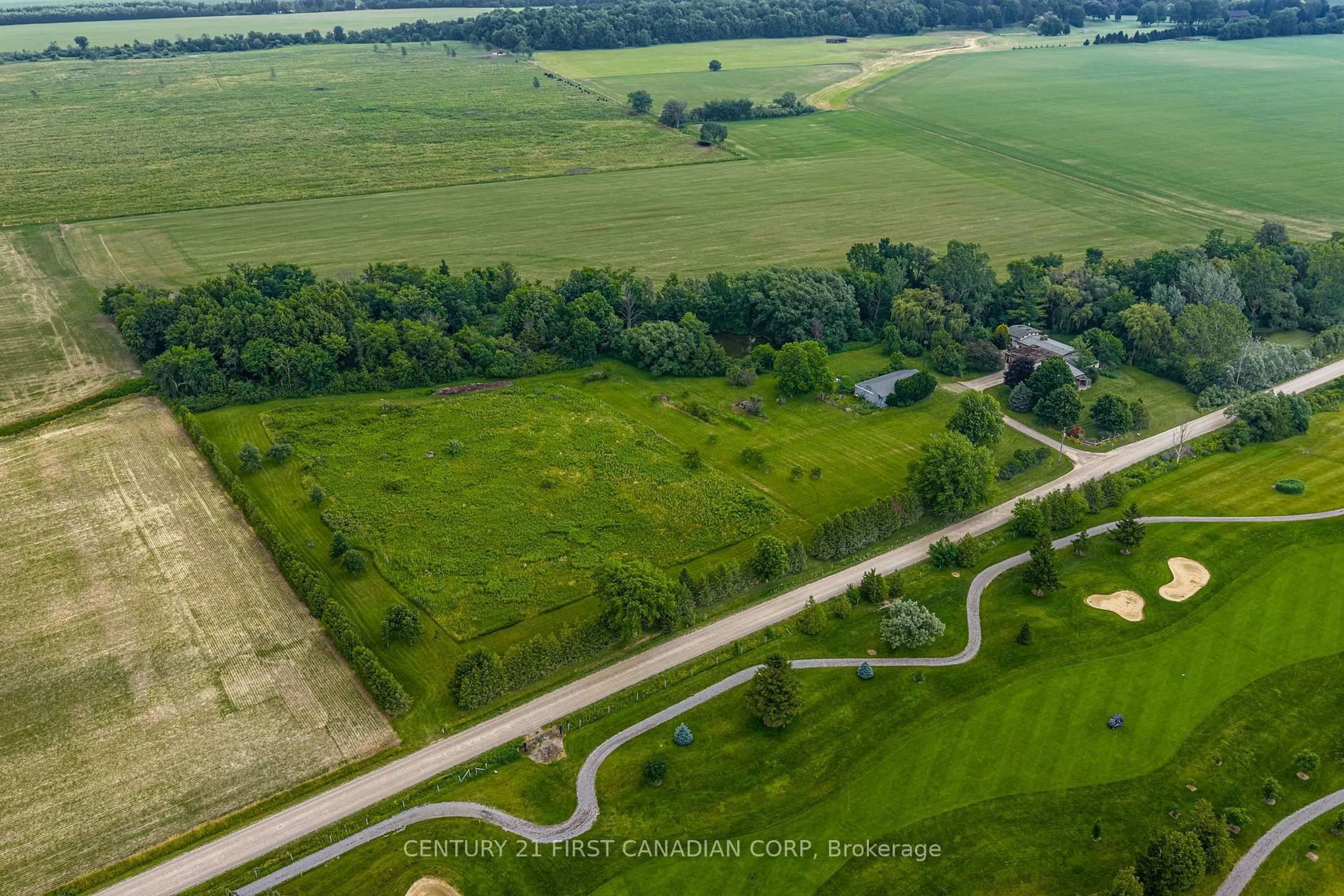 A pic from outside/outdoor area/front of a property/back of a property/a pic from drone, forest/trees view for 19429 Harwich Rd, Chatham-Kent Ontario N0P 1A0