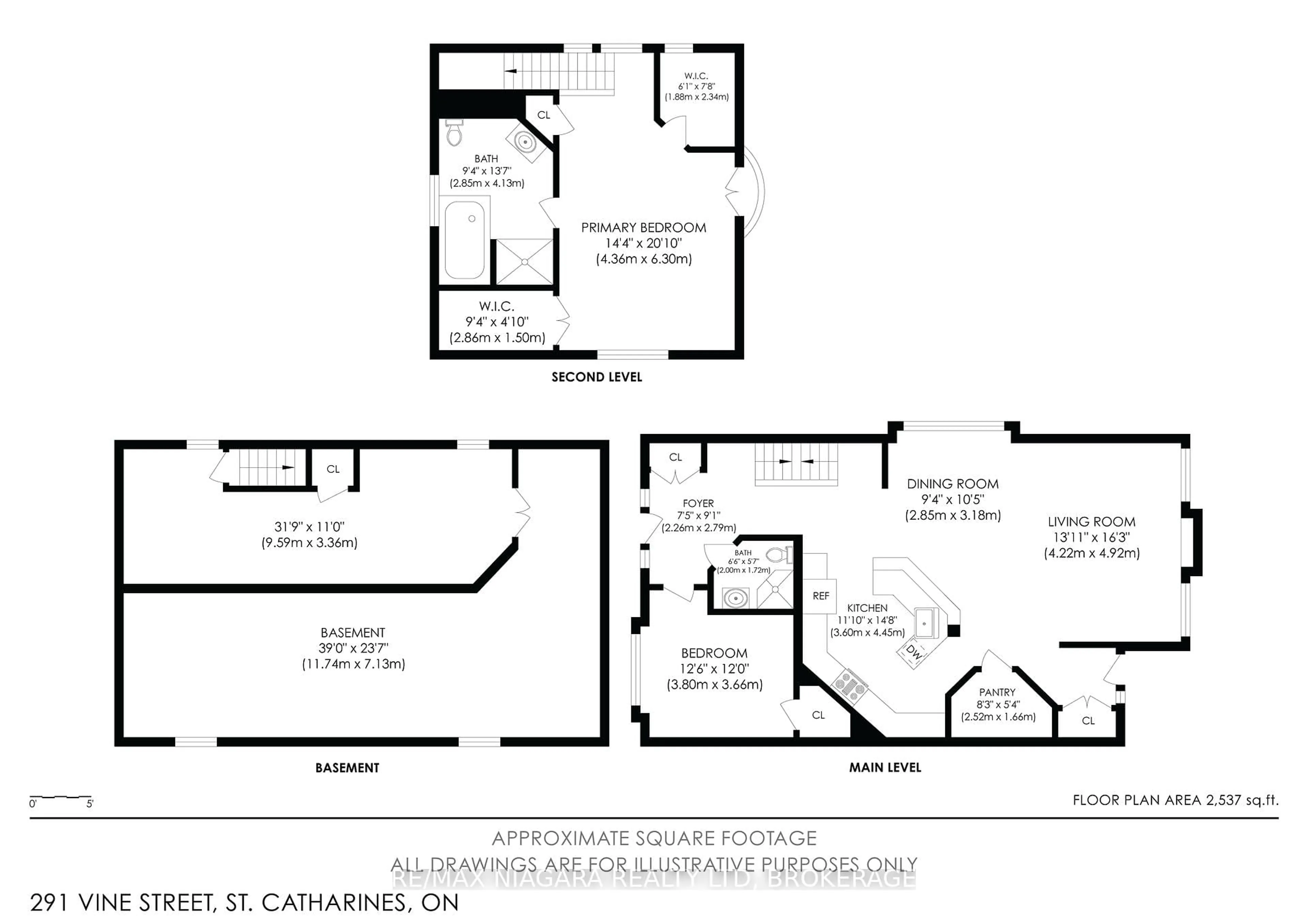 Floor plan for 291 Vine St, St. Catharines Ontario L2M 4T4