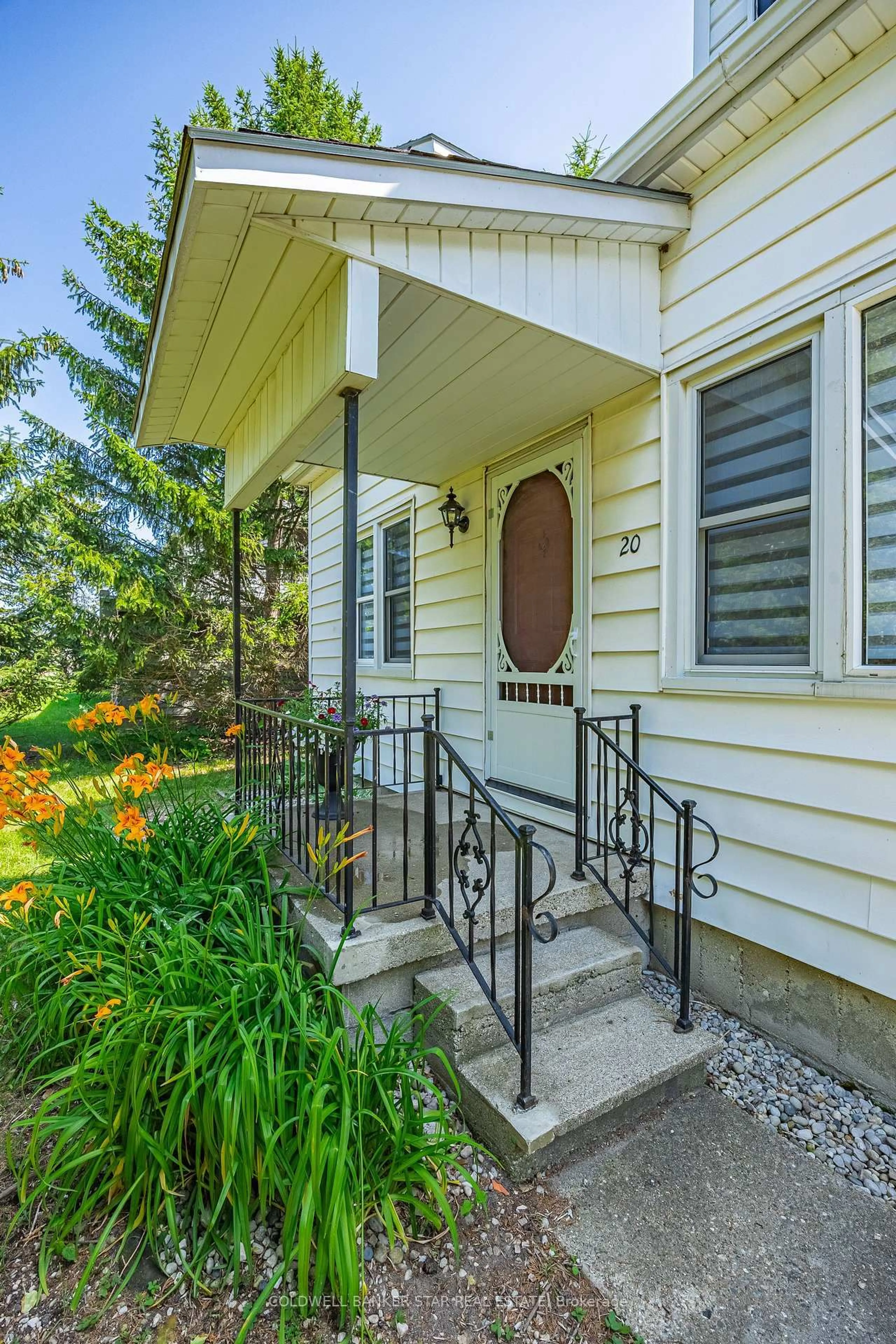Home with vinyl exterior material, street for 20 Gill Rd, Lambton Shores Ontario N0M 1T0