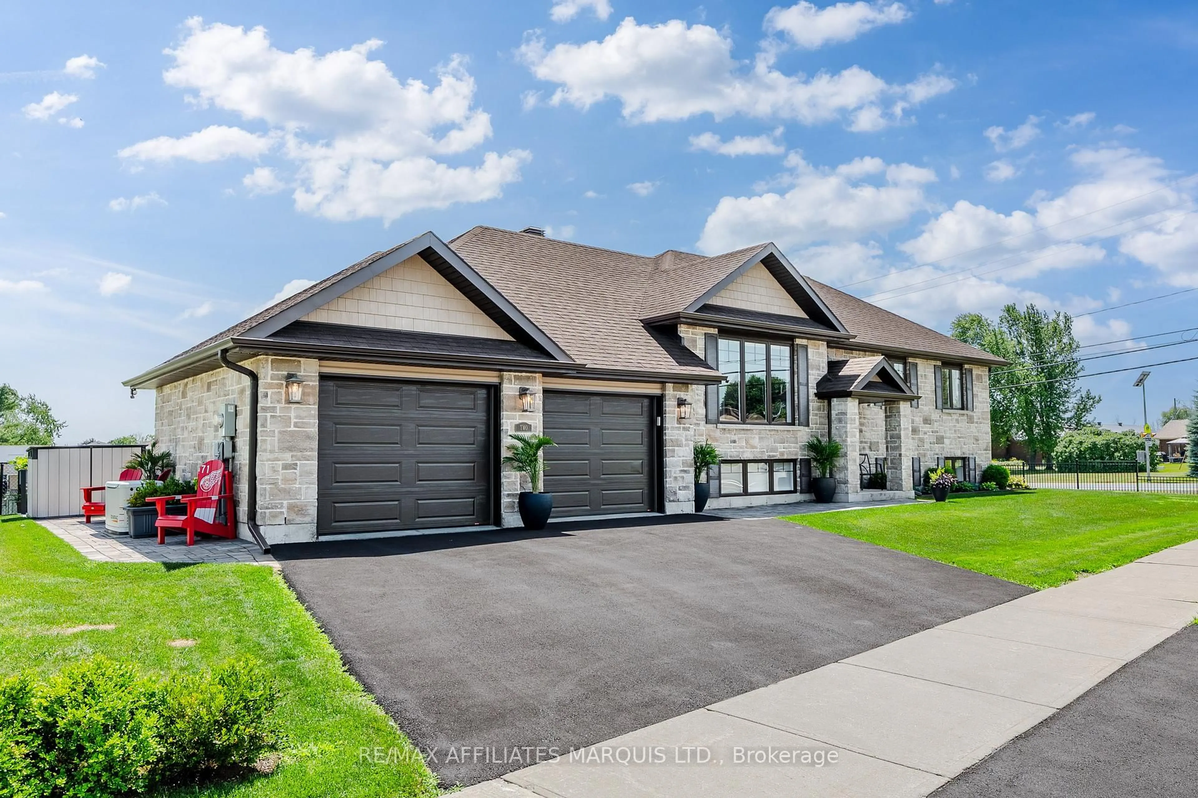 Home with vinyl exterior material, street for 2 Mercier Ave, Cornwall Ontario K6K 1S9