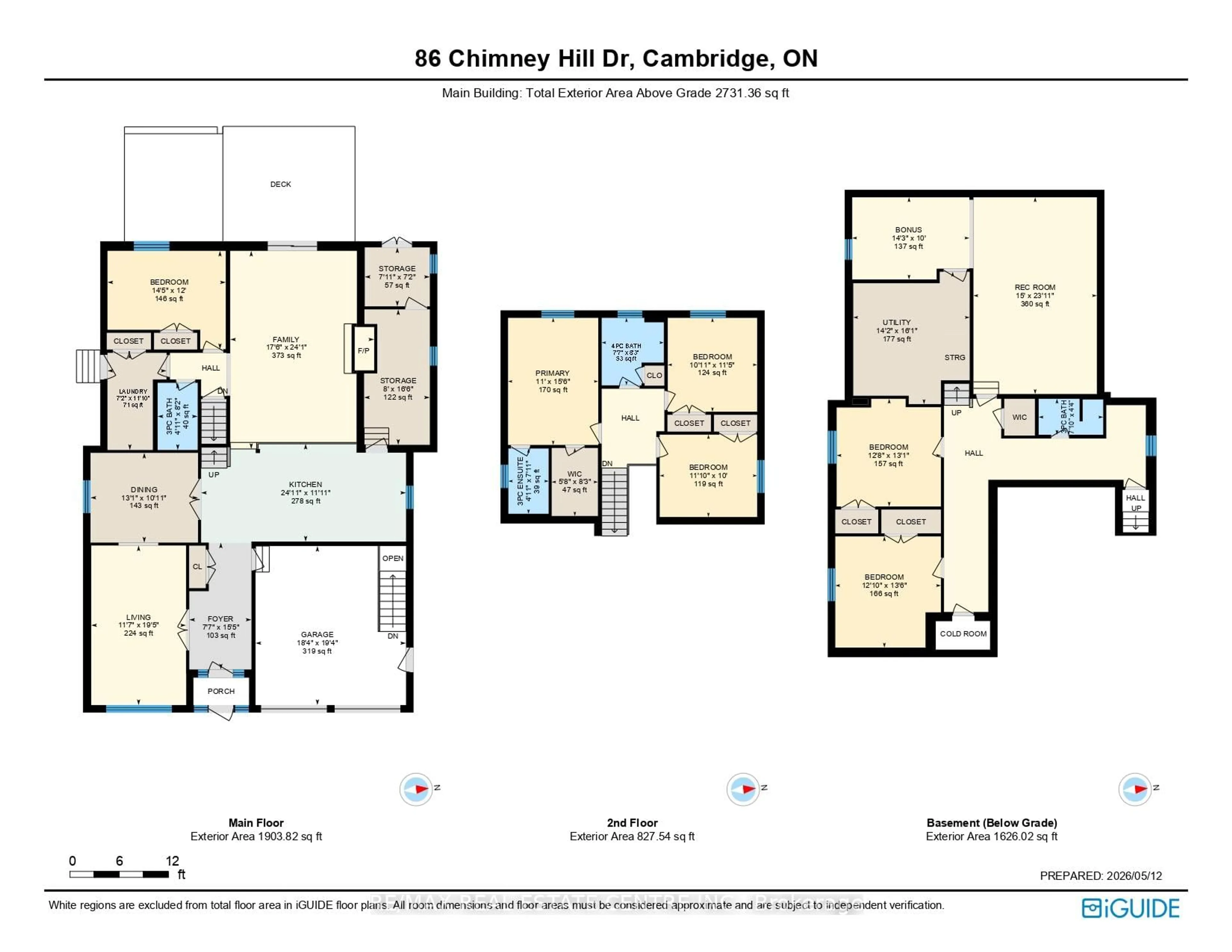 Floor plan for 86 Chimney Hill Dr, Cambridge Ontario N1T 1H3