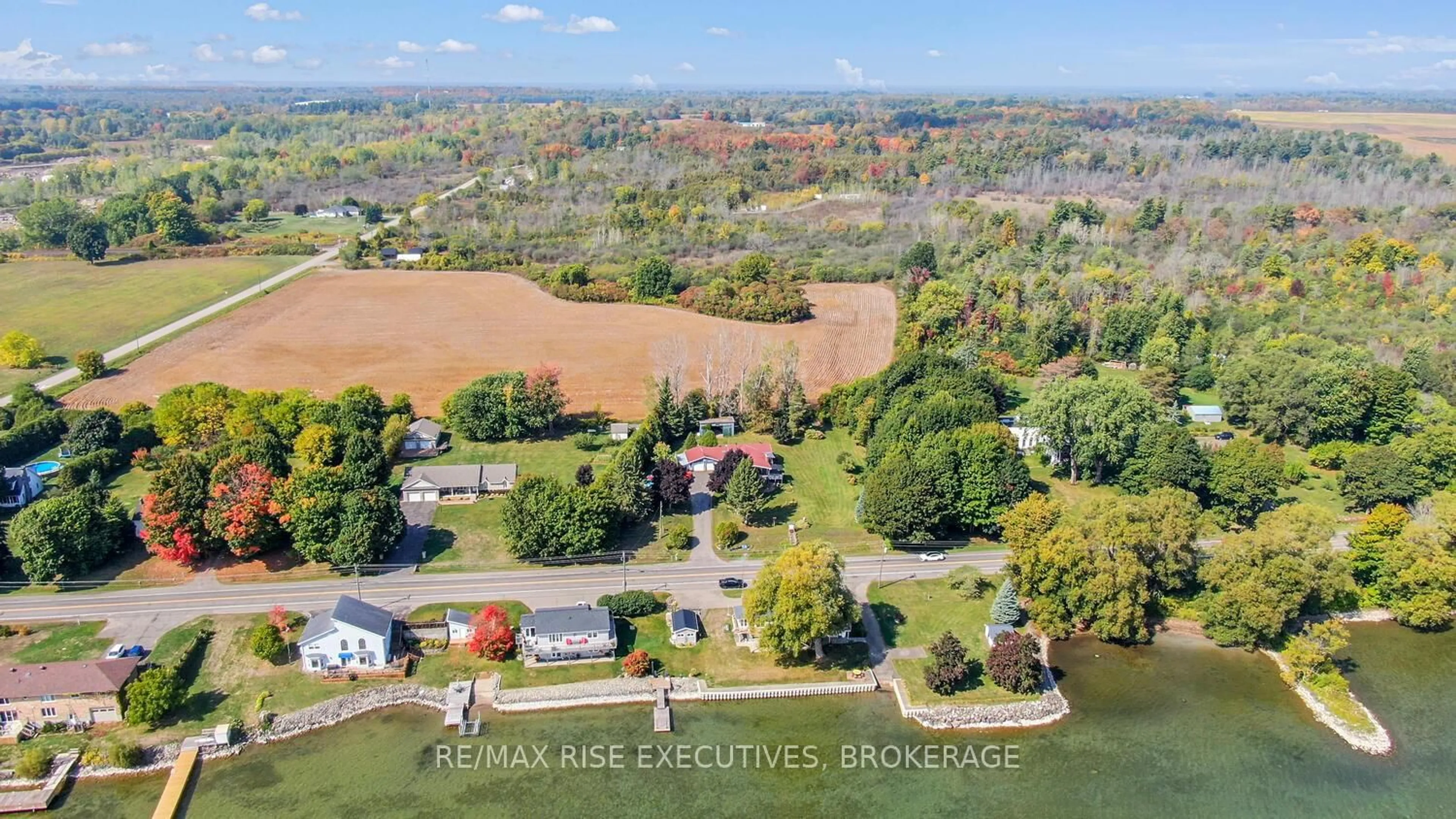A pic from outside/outdoor area/front of a property/back of a property/a pic from drone, water/lake/river/ocean view for 1578 County Road 2, Augusta Ontario K0E 1T0