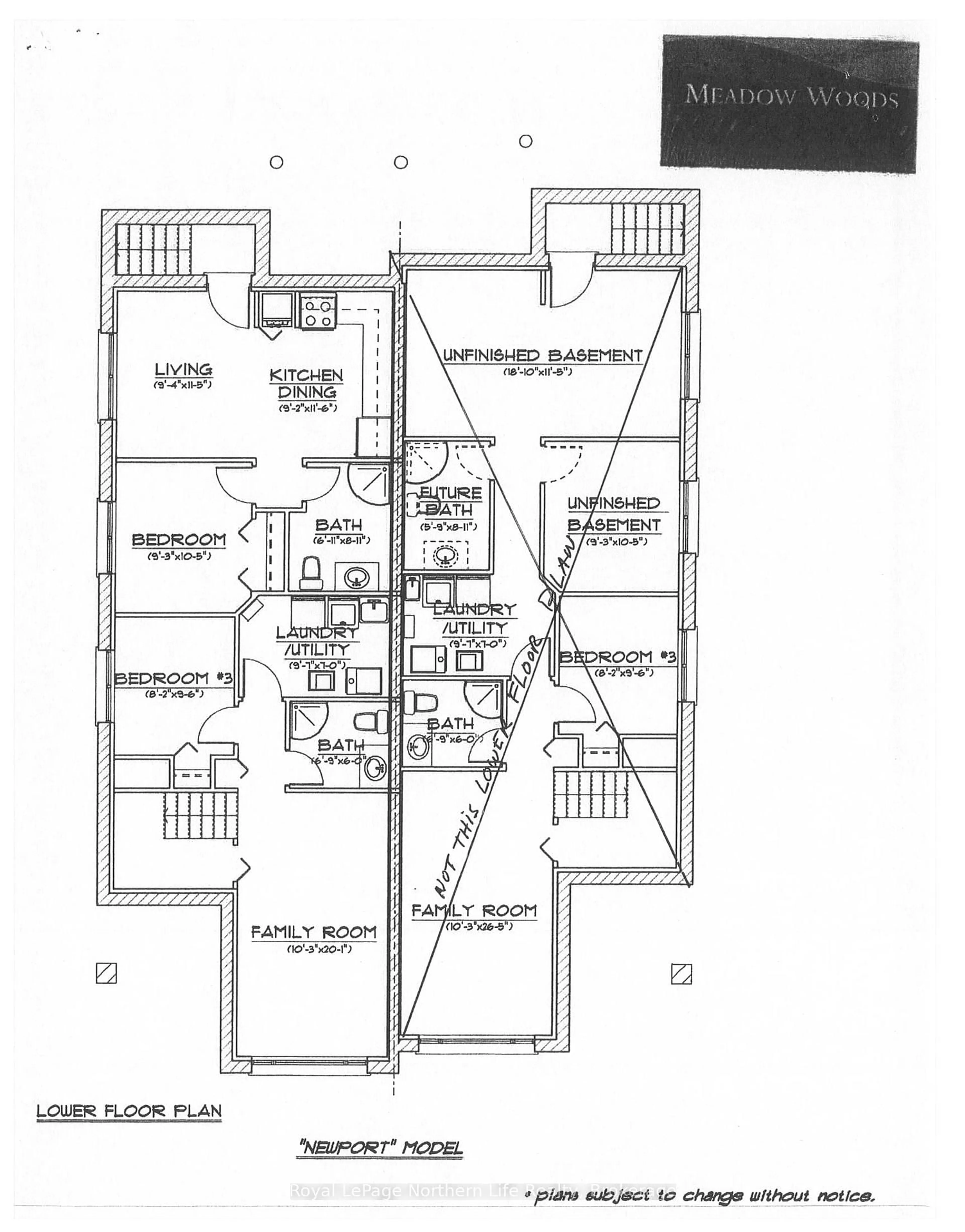 Floor plan for 27 Meadow wood Crt, North Bay Ontario P1A 0H2