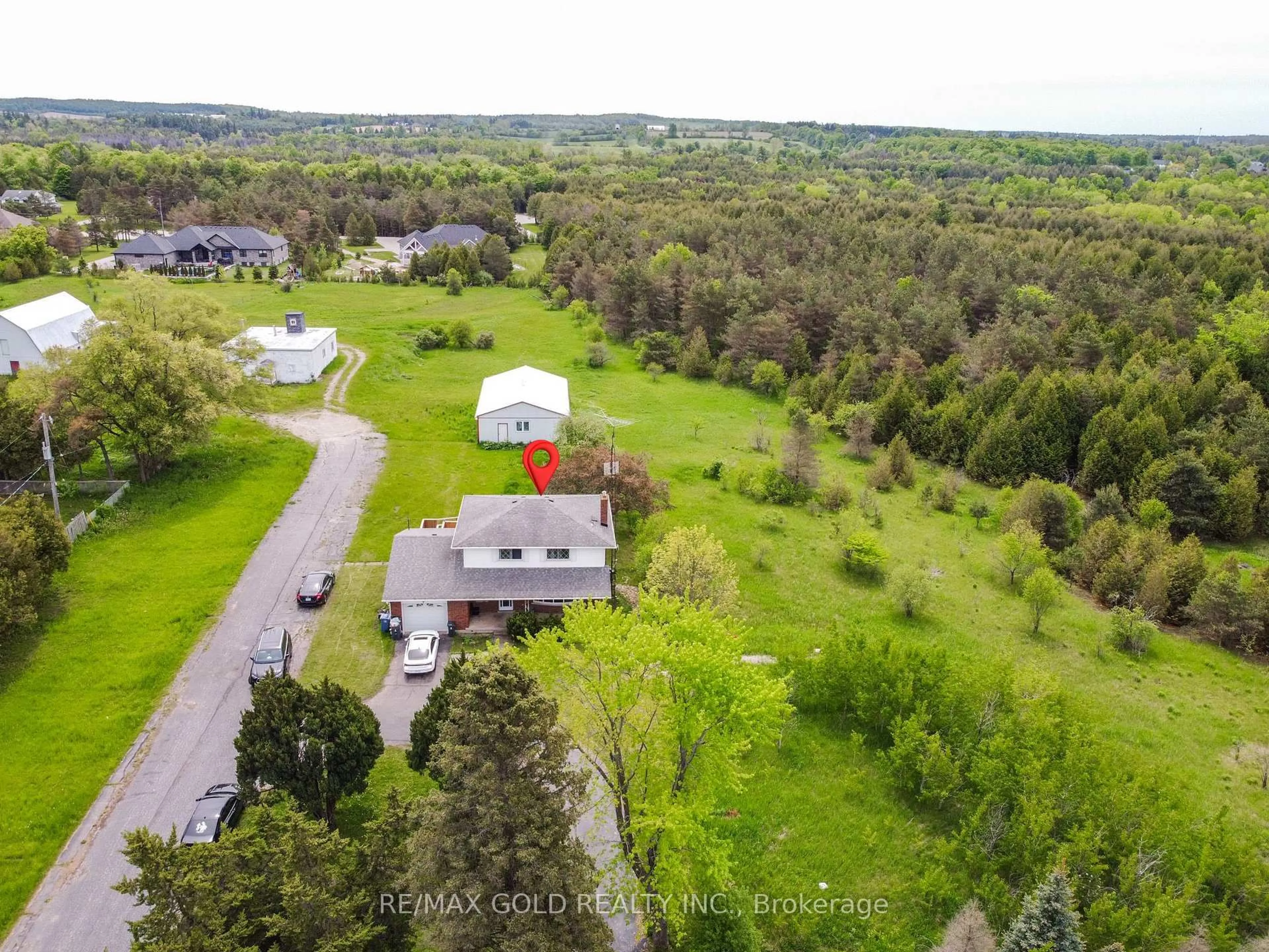 A pic from outside/outdoor area/front of a property/back of a property/a pic from drone, forest/trees view for 769 Stone Rd, Guelph Ontario N1L 1B8