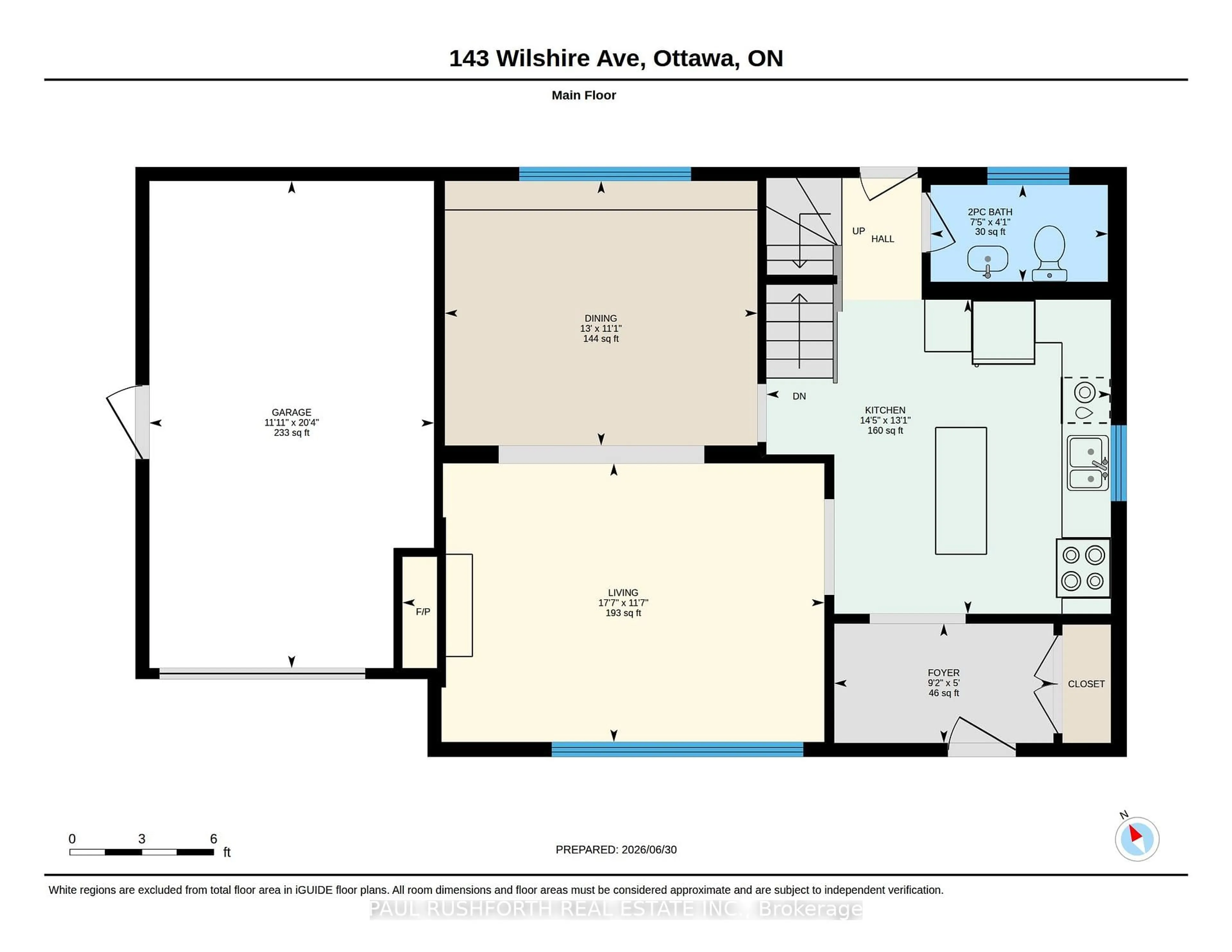 Floor plan for 143 Wilshire Ave, Ottawa Ontario K2C 0E6