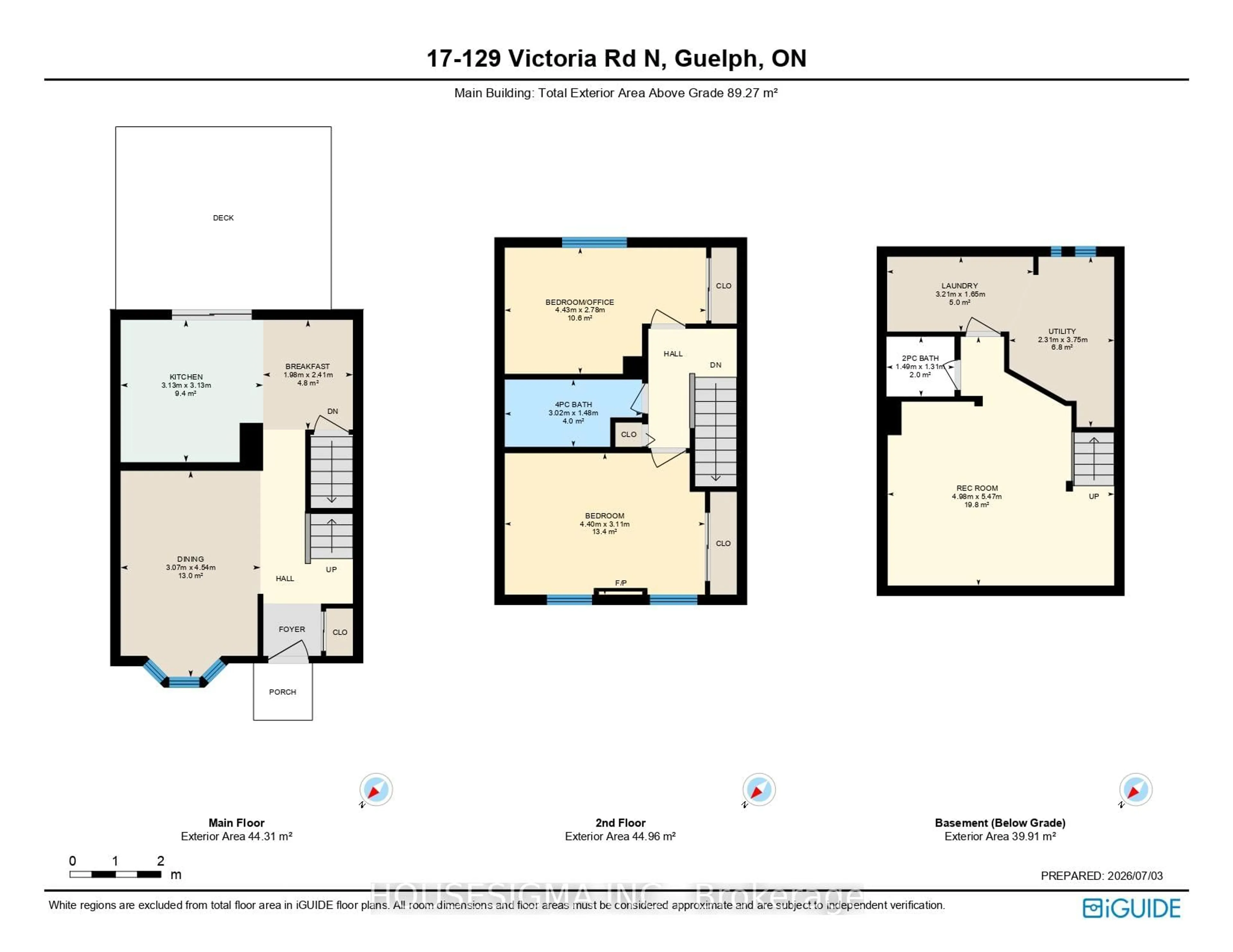 Floor plan for 129 Victoria Rd #17, Guelph Ontario N1E 6V3