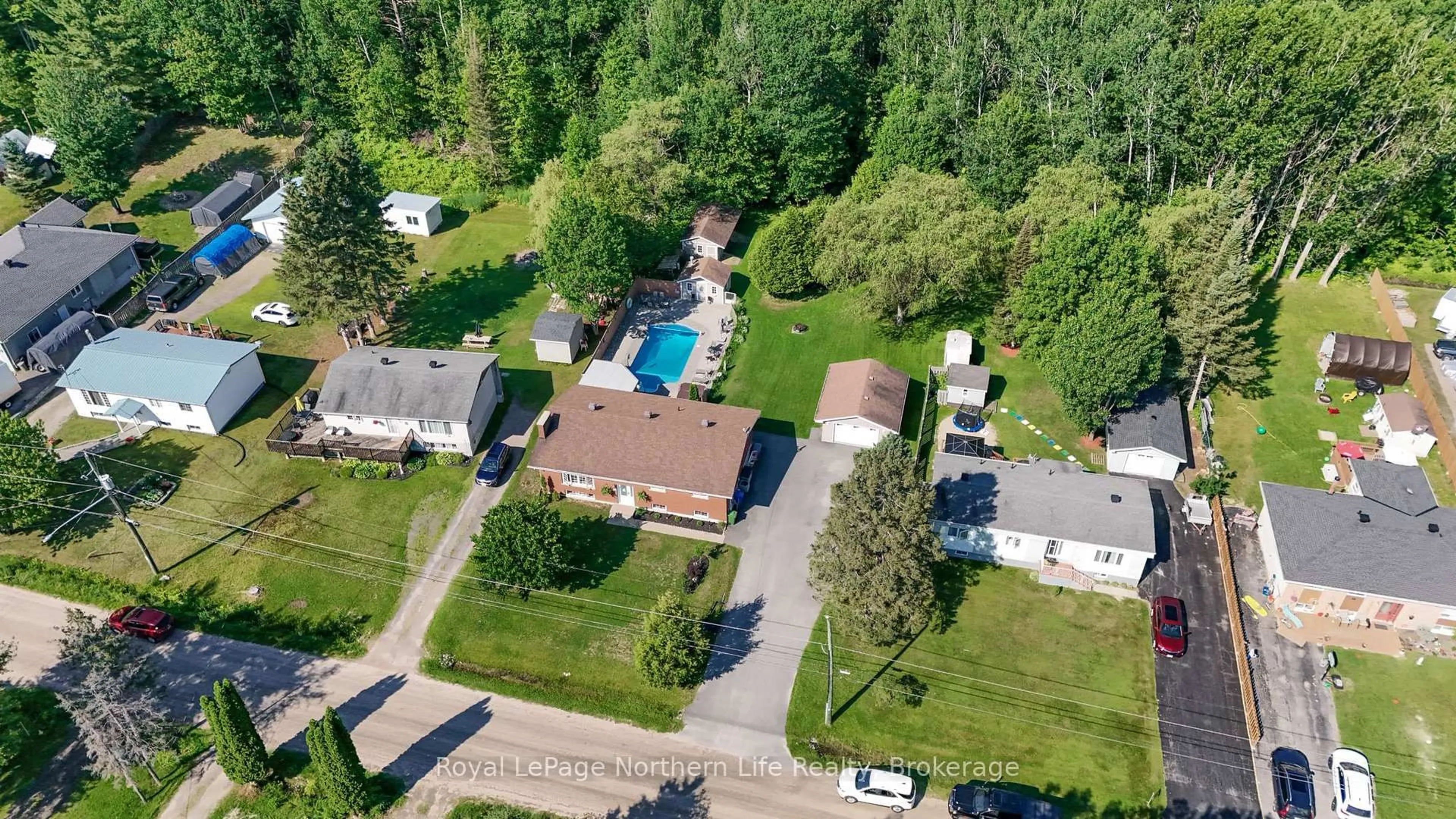 A pic from outside/outdoor area/front of a property/back of a property/a pic from drone, street for 64 Eglington Rd, Callander Ontario P0H 1H0