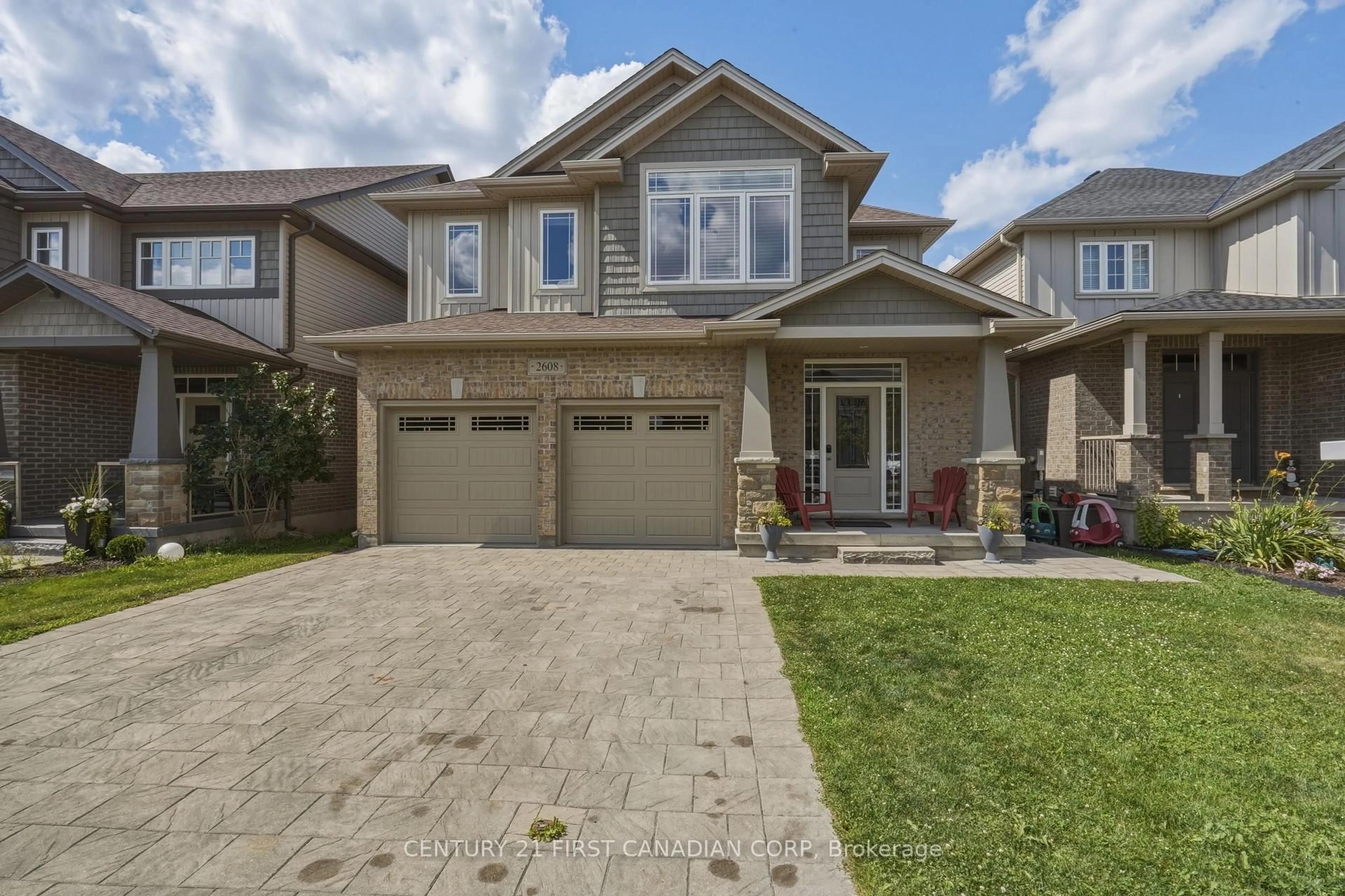 Home with brick exterior material, street for 2608 Holbrook Dr, London South Ontario N6M 0G3