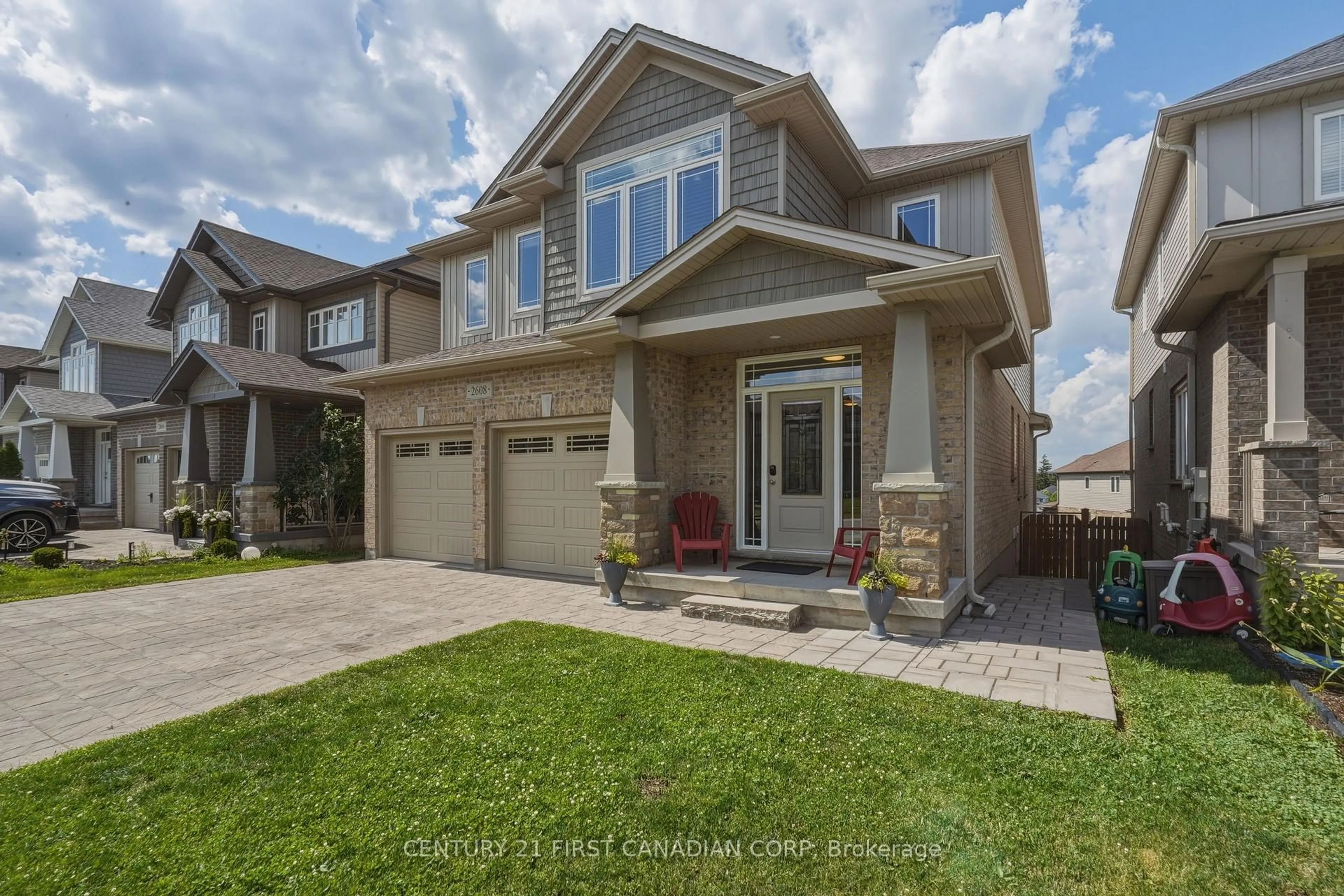 Home with brick exterior material, street for 2608 Holbrook Dr, London South Ontario N6M 0G3