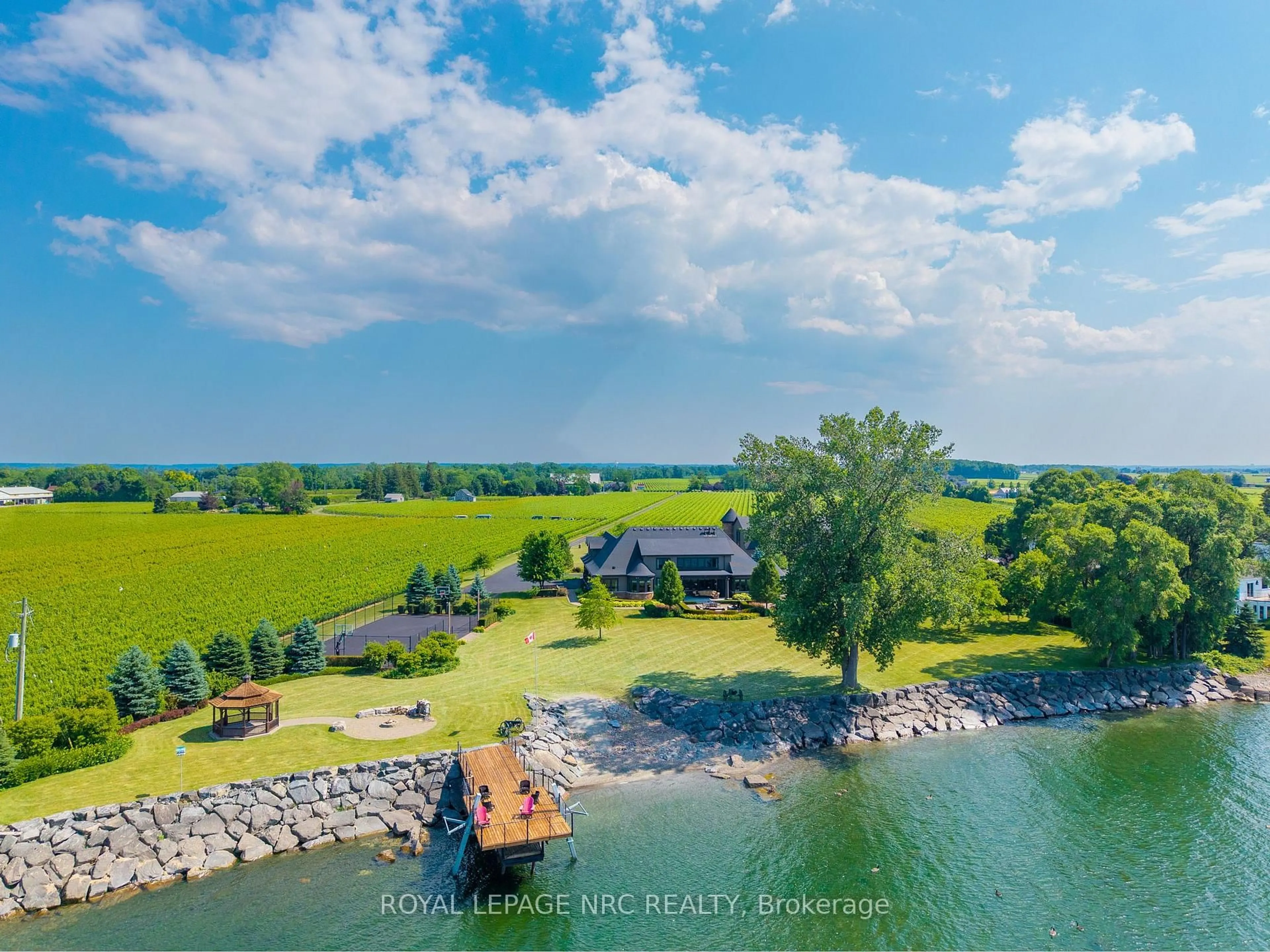 A pic from outside/outdoor area/front of a property/back of a property/a pic from drone, water/lake/river/ocean view for 1234 Lakeshore Rd, Niagara-on-the-Lake Ontario L0S 1T0