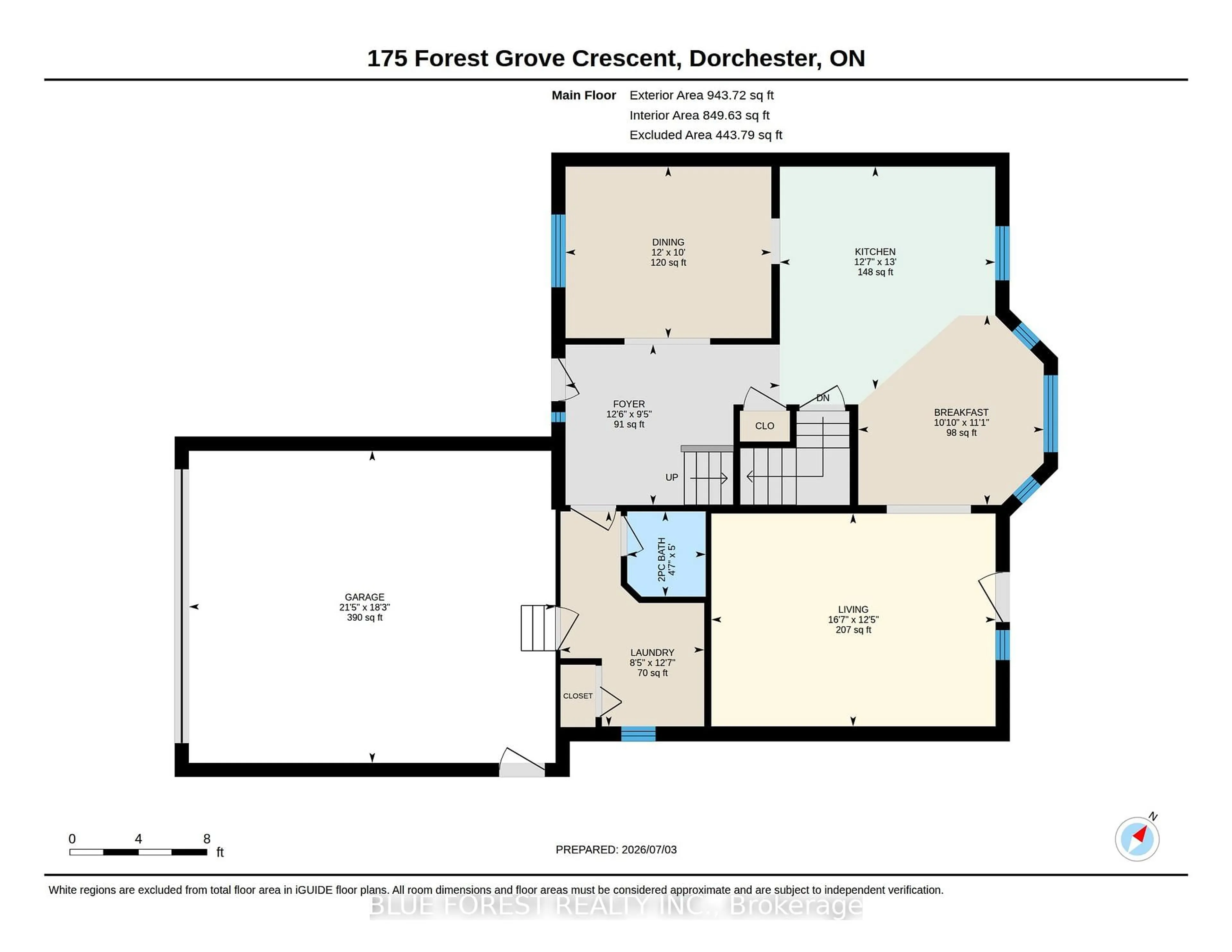 Floor plan for 175 Forest Grove Cres, Thames Centre Ontario N0L 1G3