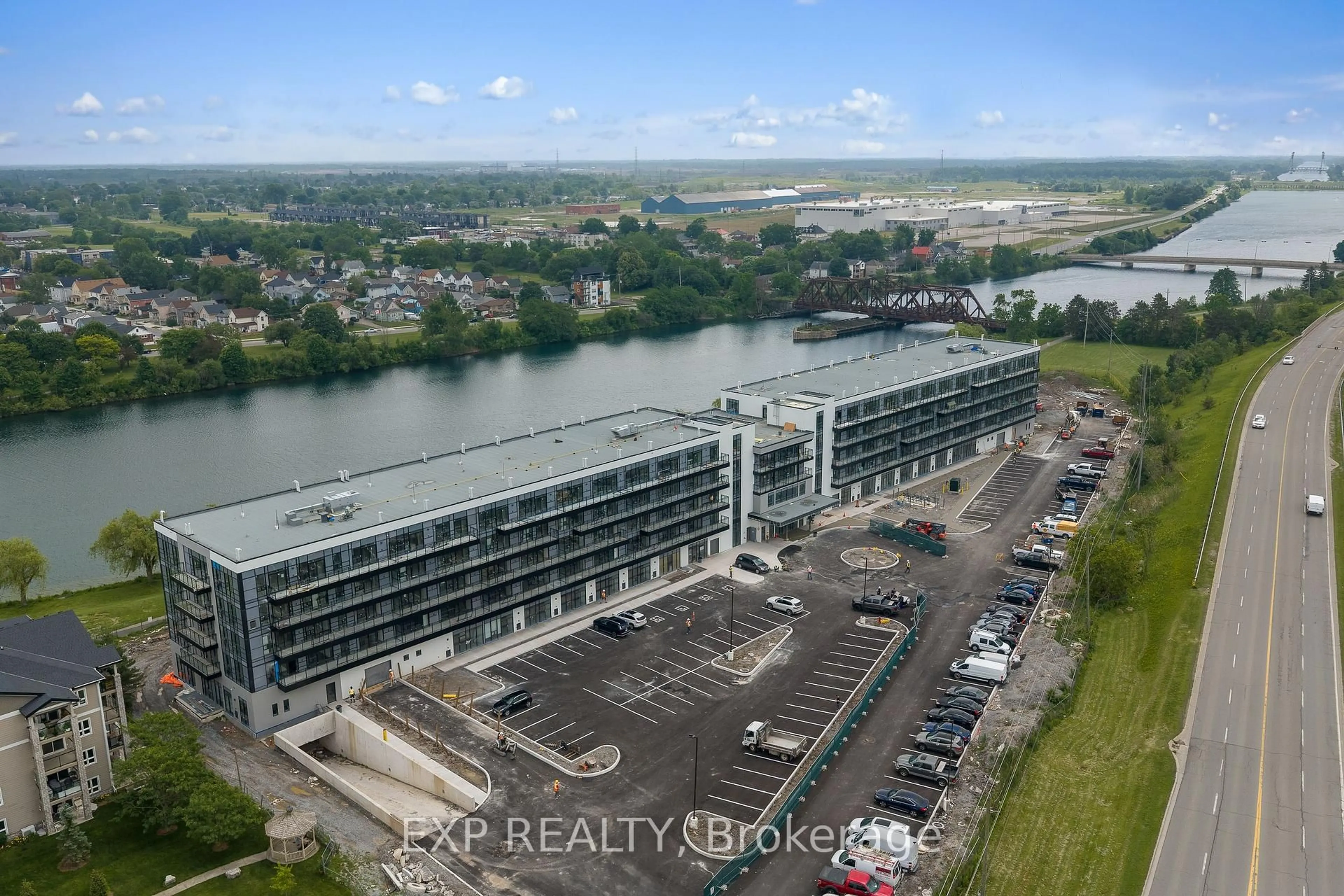 A pic from outside/outdoor area/front of a property/back of a property/a pic from drone, water/lake/river/ocean view for 350 Prince Charles Dr Dr #247, Welland Ontario L3C 7B3