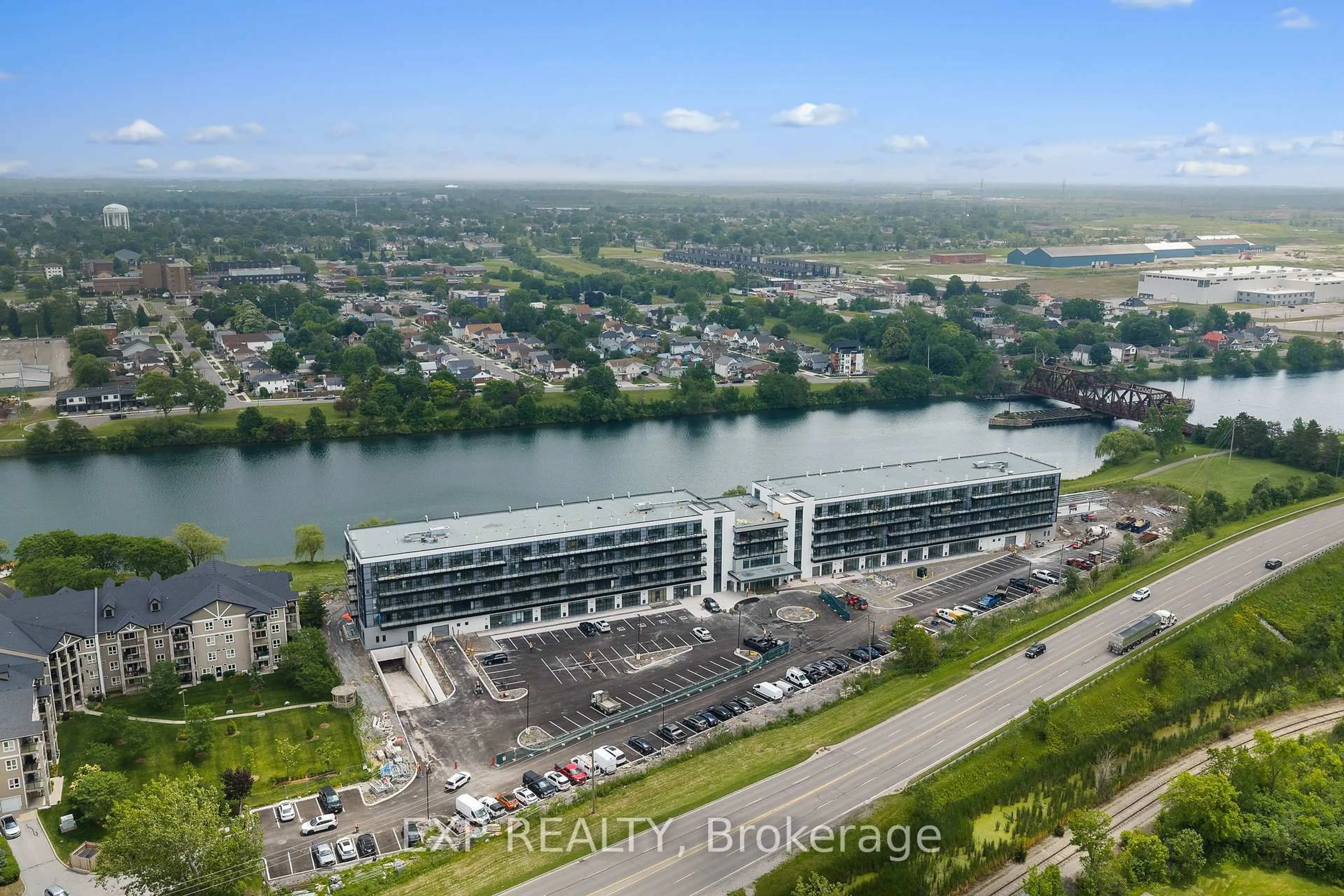 A pic from outside/outdoor area/front of a property/back of a property/a pic from drone, water/lake/river/ocean view for 350 Prince Charles Dr Dr #247, Welland Ontario L3C 7B3