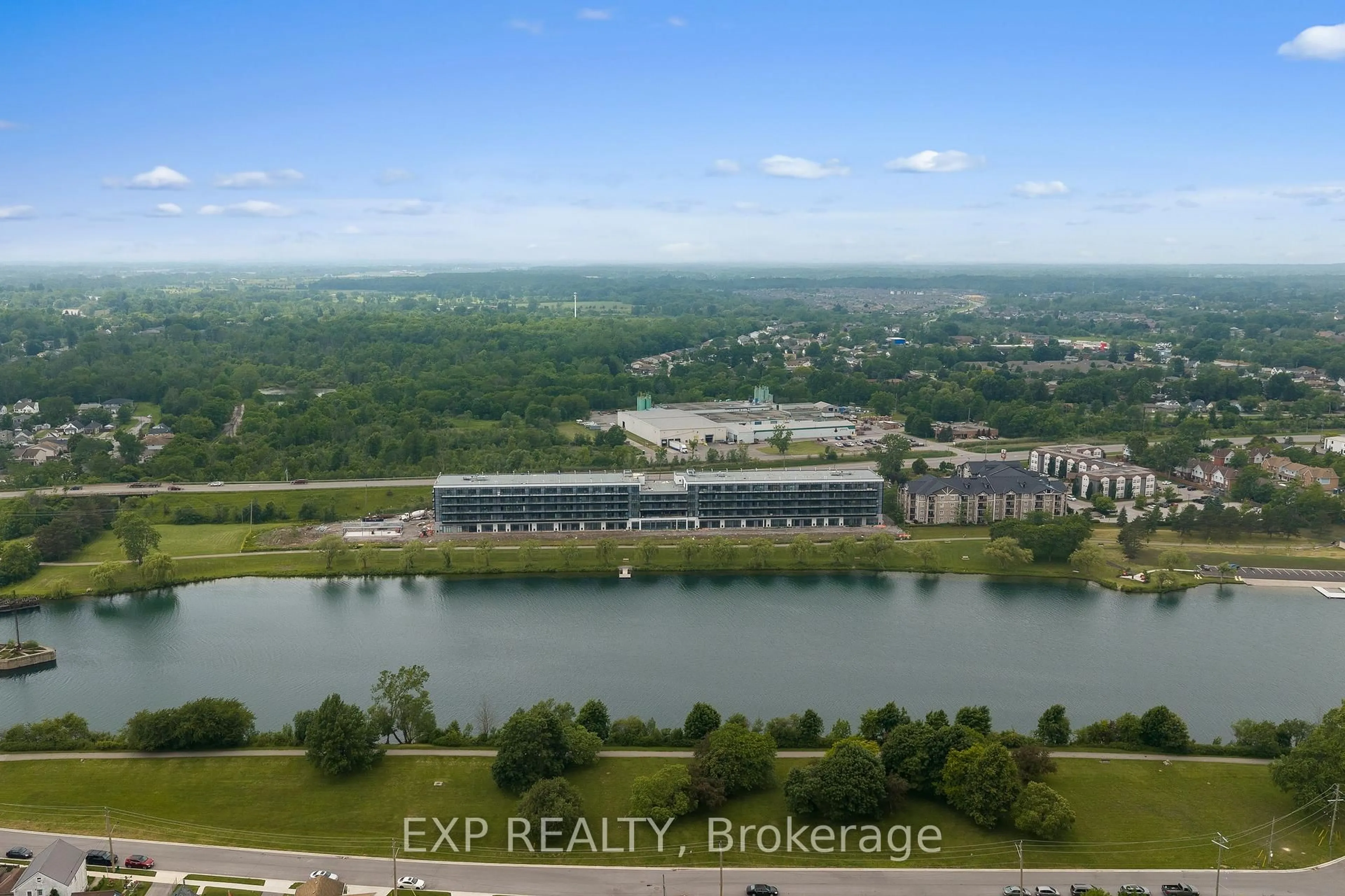 A pic from outside/outdoor area/front of a property/back of a property/a pic from drone, water/lake/river/ocean view for 350 Prince Charles Dr Dr #247, Welland Ontario L3C 7B3