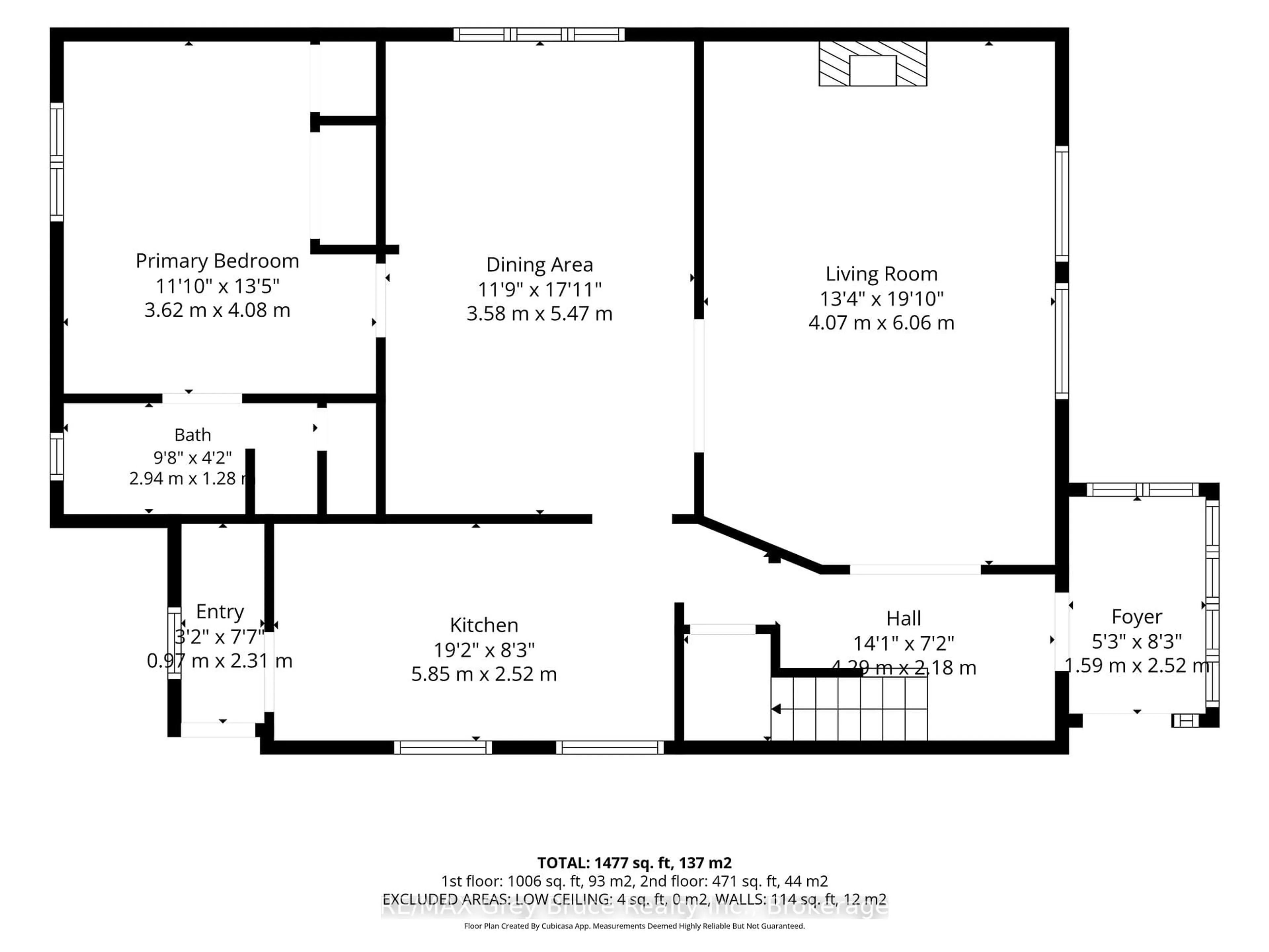 Floor plan for 621 11th St, Owen Sound Ontario N4K 3T2