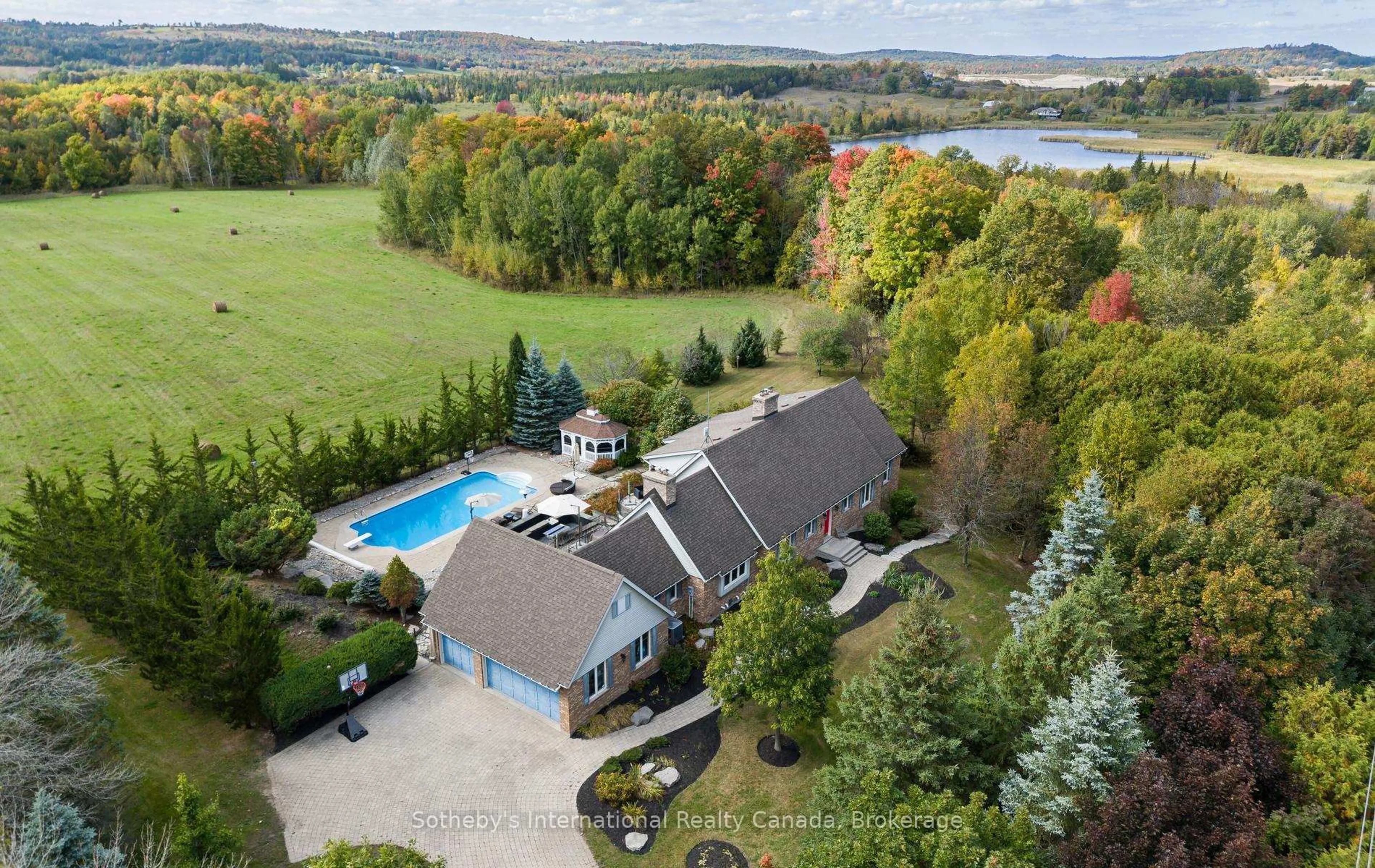 A pic from outside/outdoor area/front of a property/back of a property/a pic from drone, water/lake/river/ocean view for 203 SKI HILL Rd, Kawartha Lakes Ontario L0A 1A0