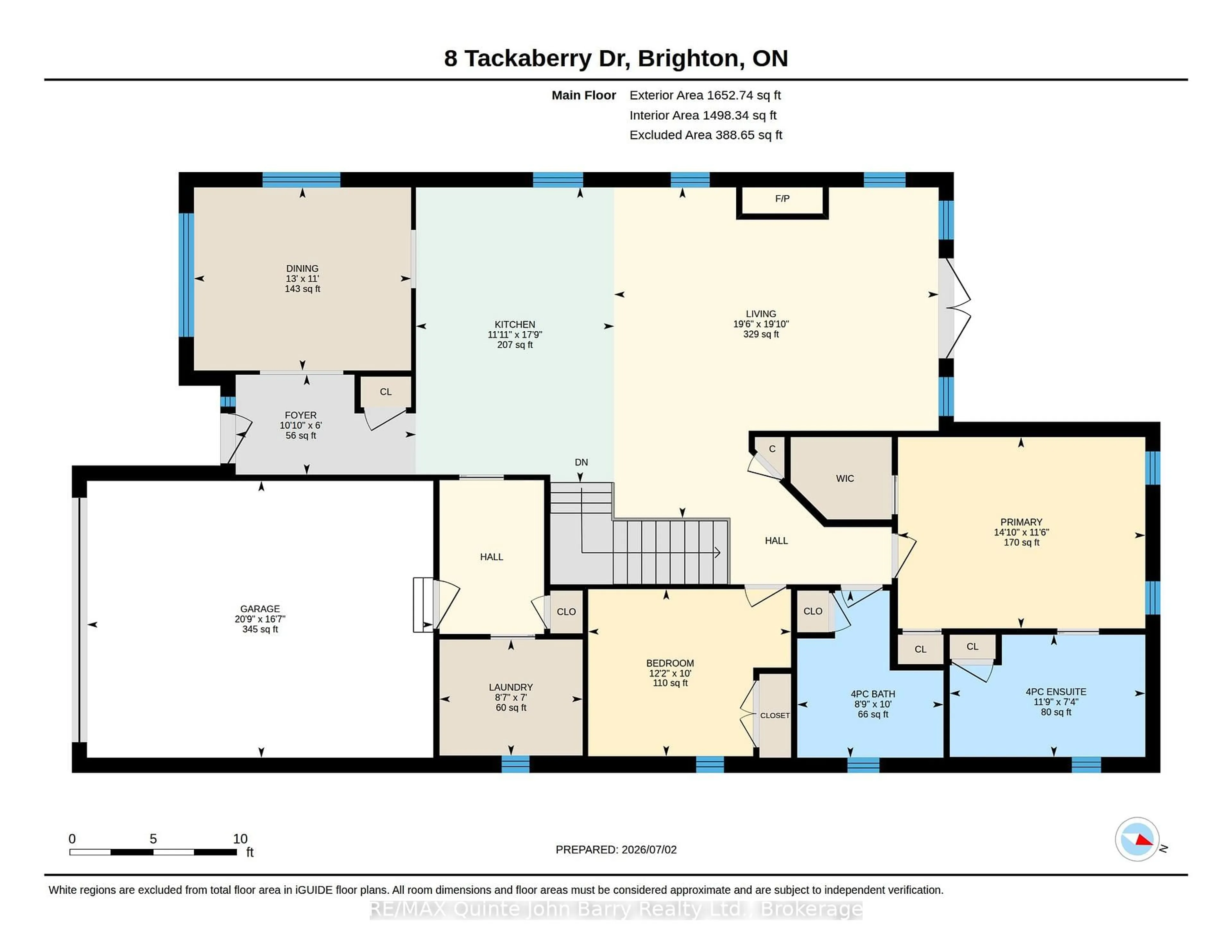 Floor plan for 8 Tackaberry Dr, Brighton Ontario K0K 1H0