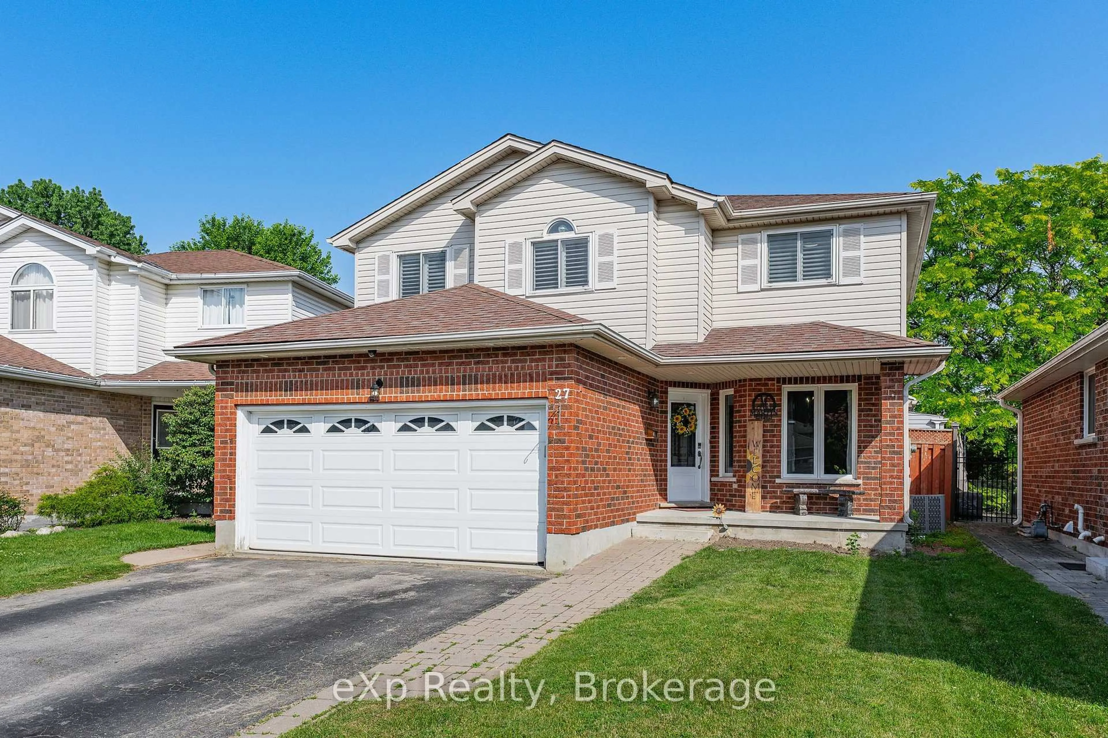 Home with brick exterior material, street for 27 Parker Pl, Guelph Ontario N1E 7A7