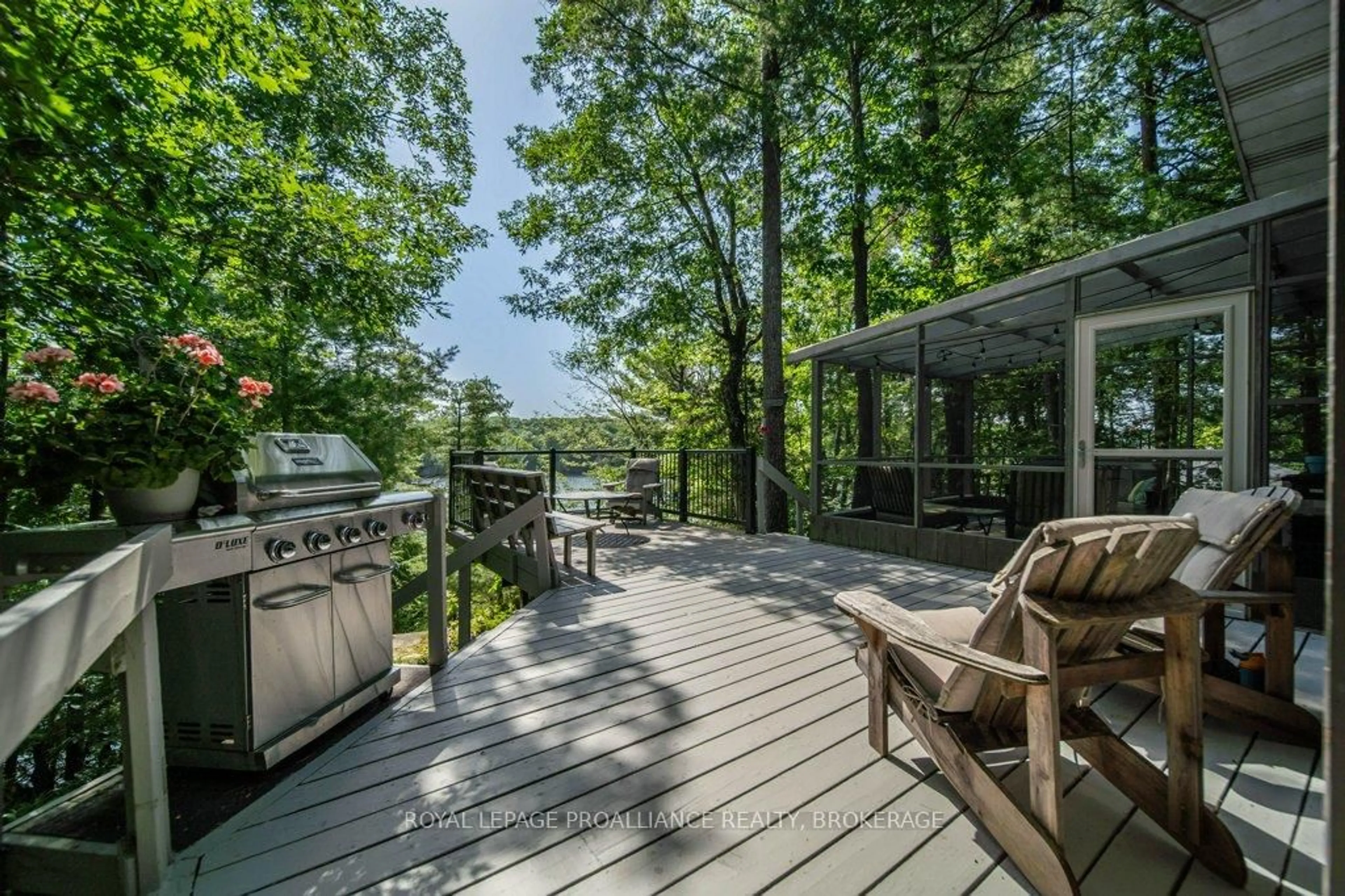 Patio, water/lake/river/ocean view for 811 Hermit Thrush Lane, Leeds and the Thousand Islands Ontario K0H 2N0
