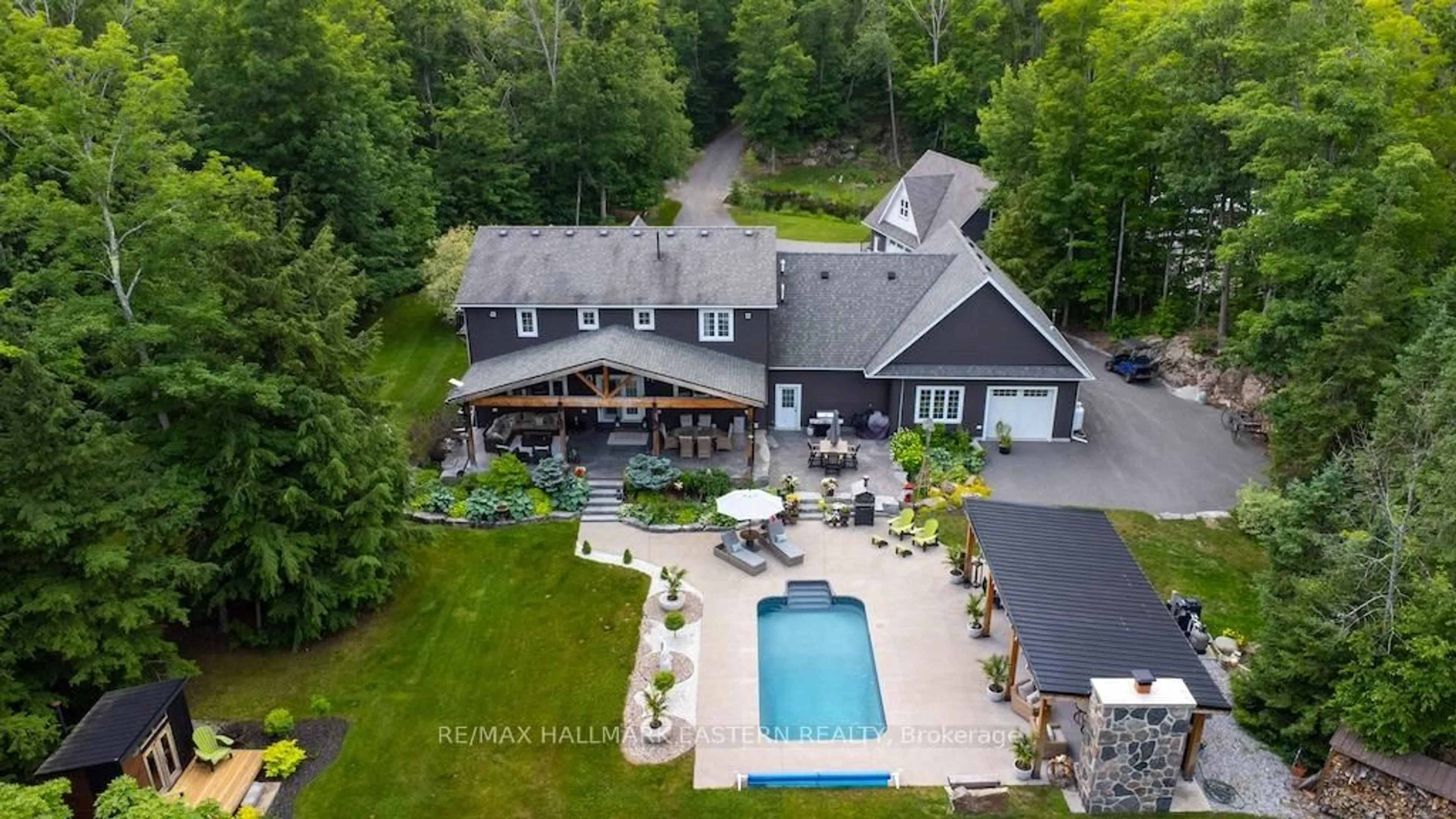A pic from outside/outdoor area/front of a property/back of a property/a pic from drone, unknown for 267 Edwina Dr, Trent Lakes Ontario K0M 1A0