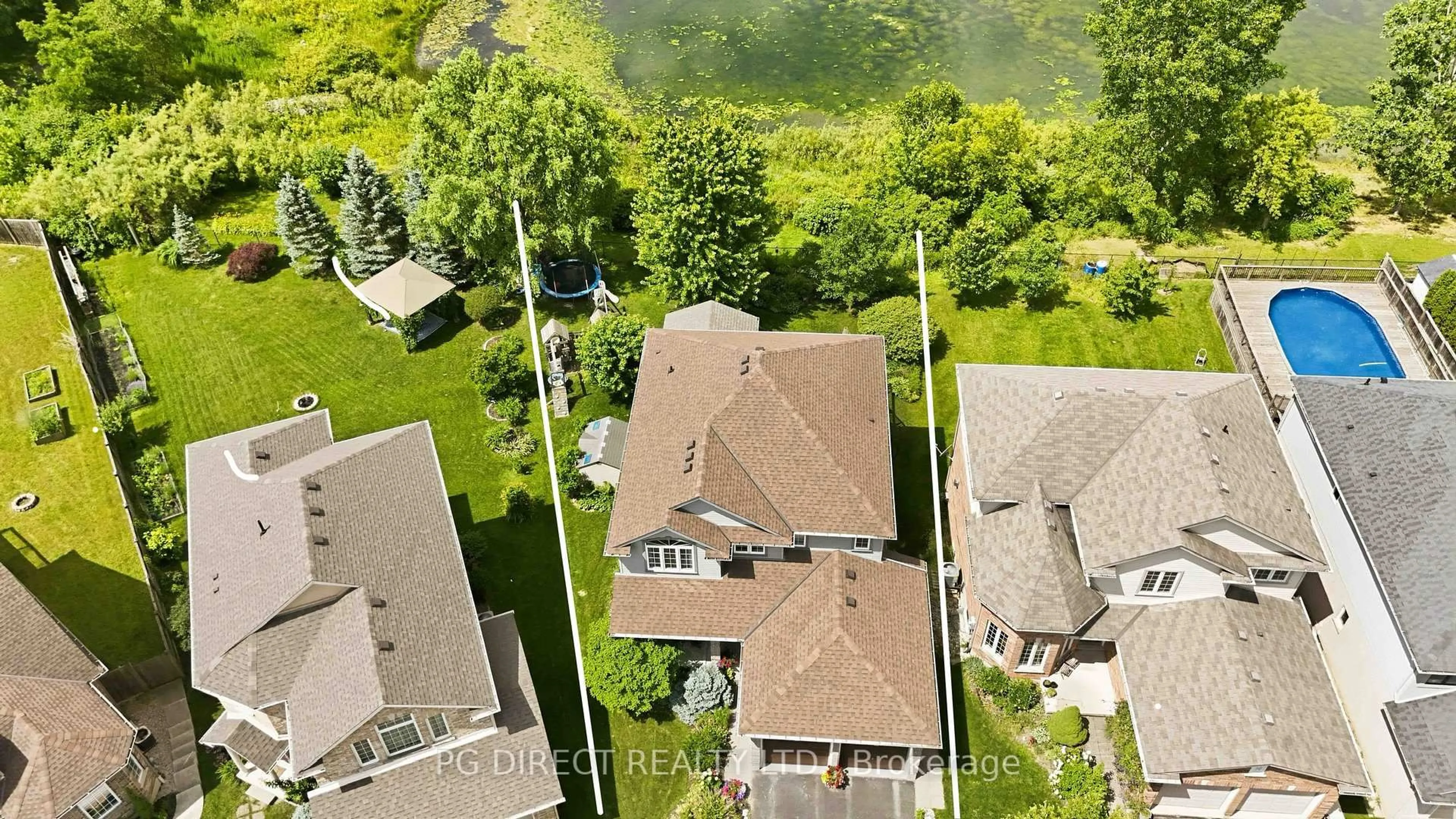 A pic from outside/outdoor area/front of a property/back of a property/a pic from drone, water/lake/river/ocean view for 1040 Hanson Cres, London North Ontario N6G 0B9