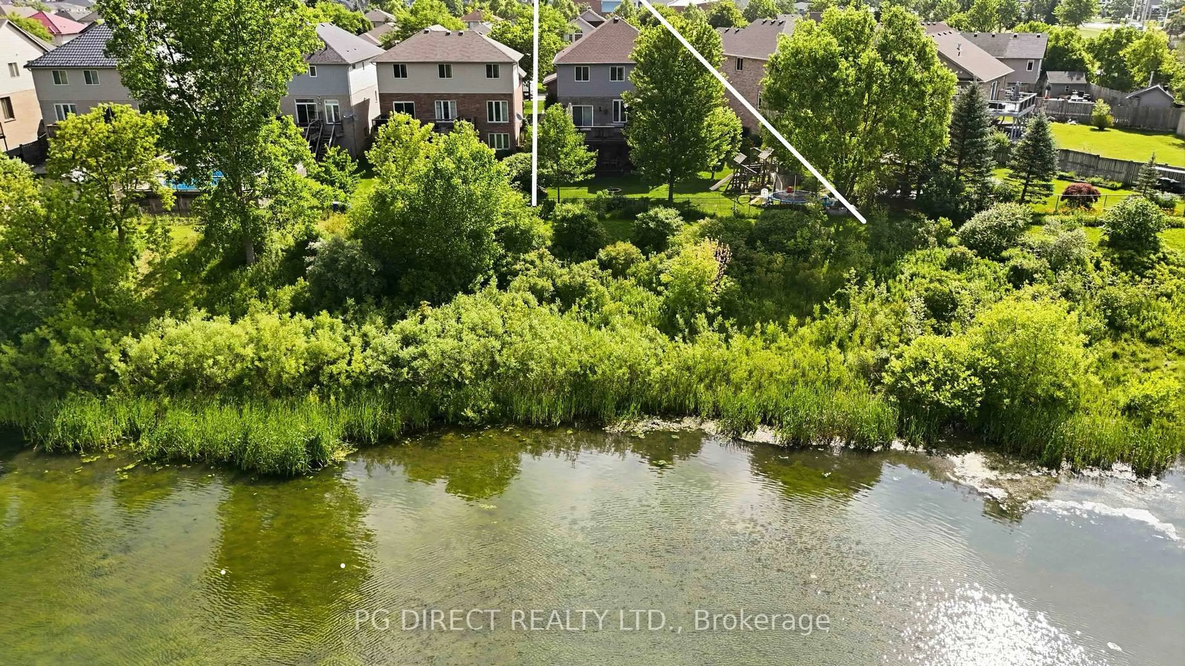 A pic from outside/outdoor area/front of a property/back of a property/a pic from drone, water/lake/river/ocean view for 1040 Hanson Cres, London North Ontario N6G 0B9