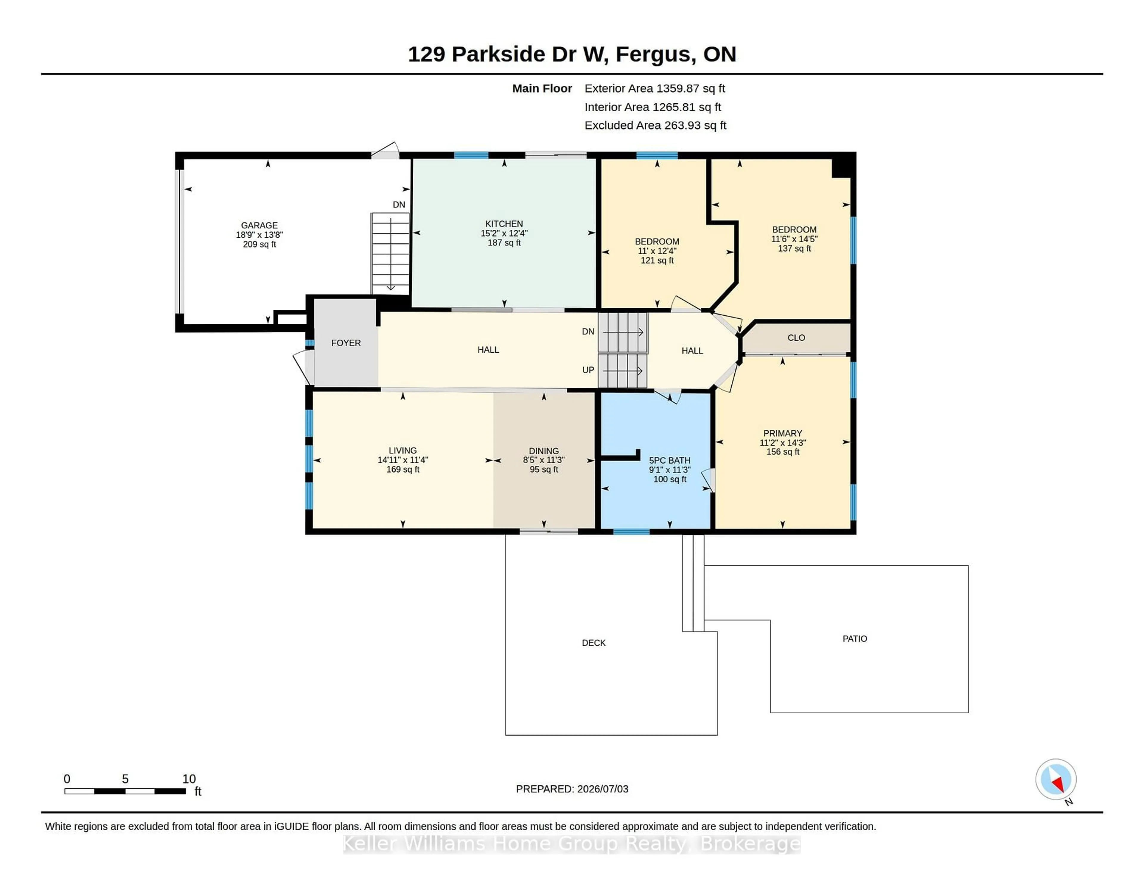 Floor plan for 129 Parkside Dr, Centre Wellington Ontario N1M 3M4