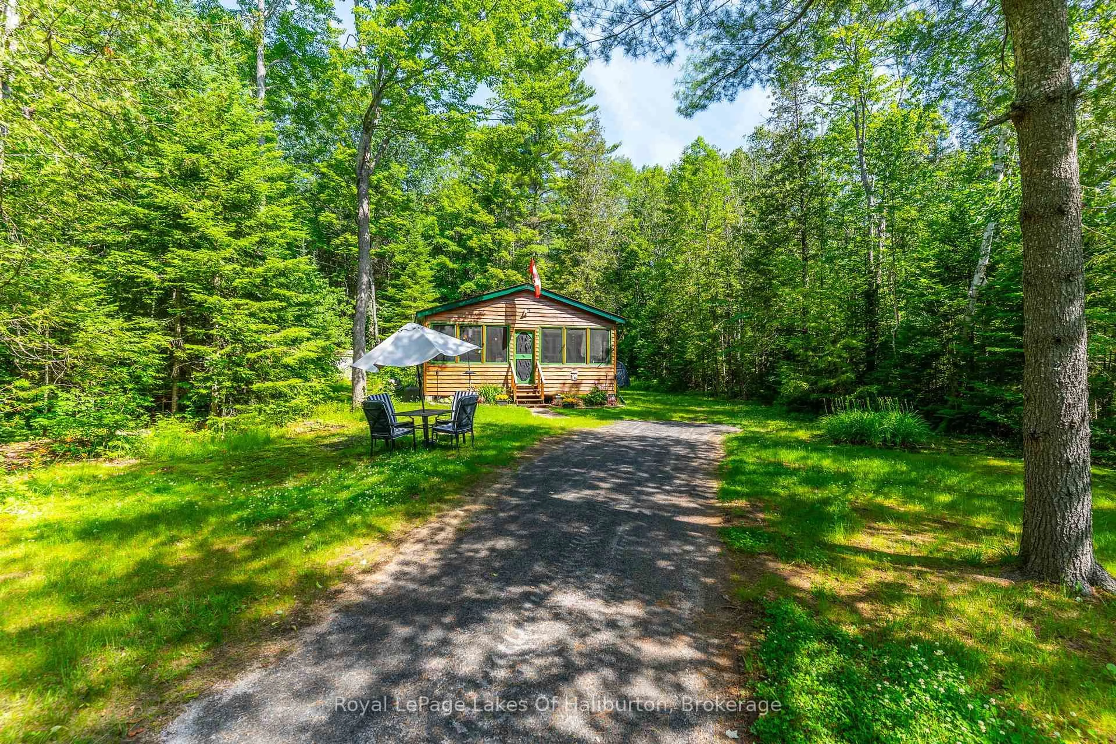 Patio, forest/trees view for 1079 Halls Lake Rd, Algonquin Highlands Ontario K0M 1S0