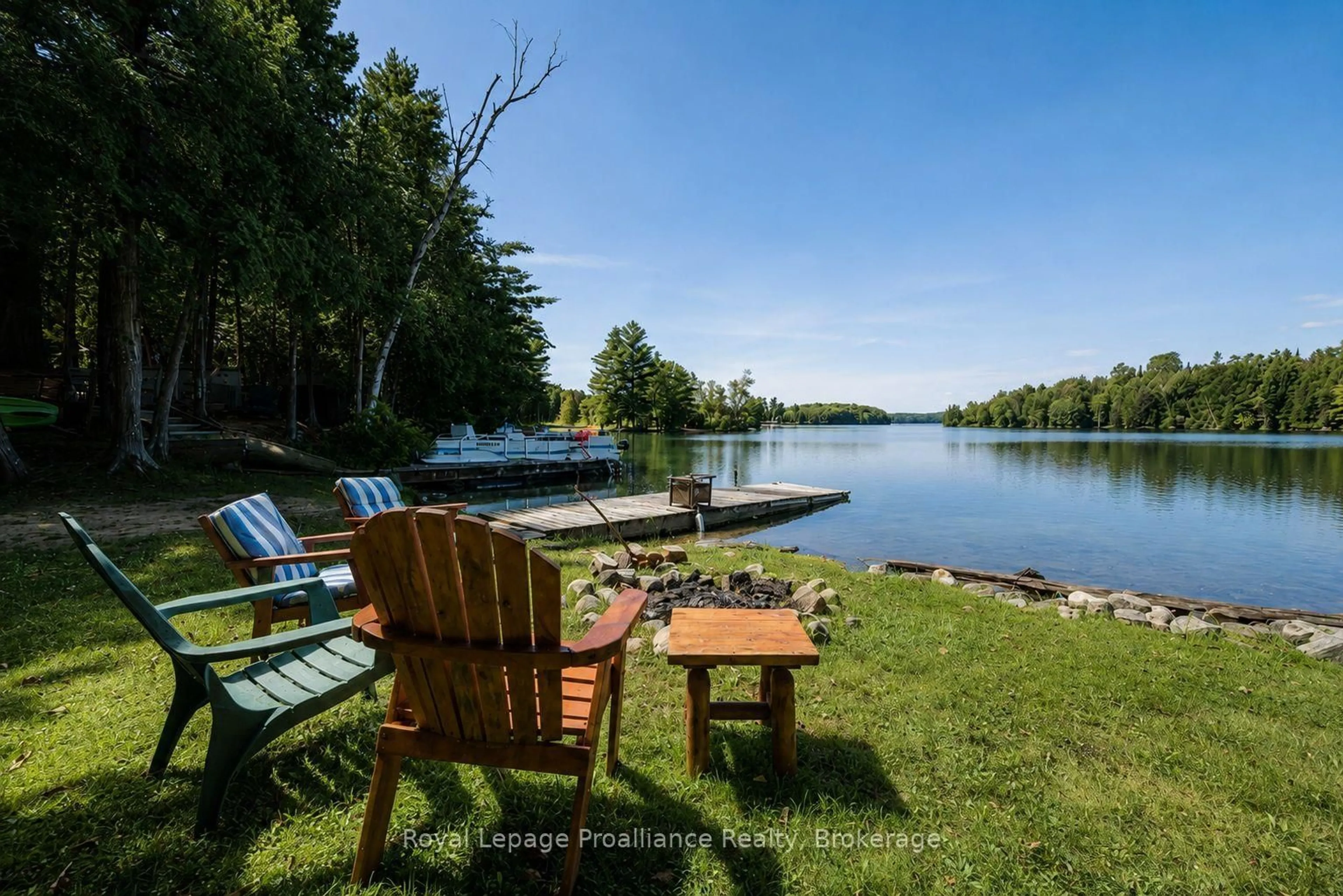 Patio, water/lake/river/ocean view for 1117B Twin Pine Lane, Plevna Ontario K0H 2M0
